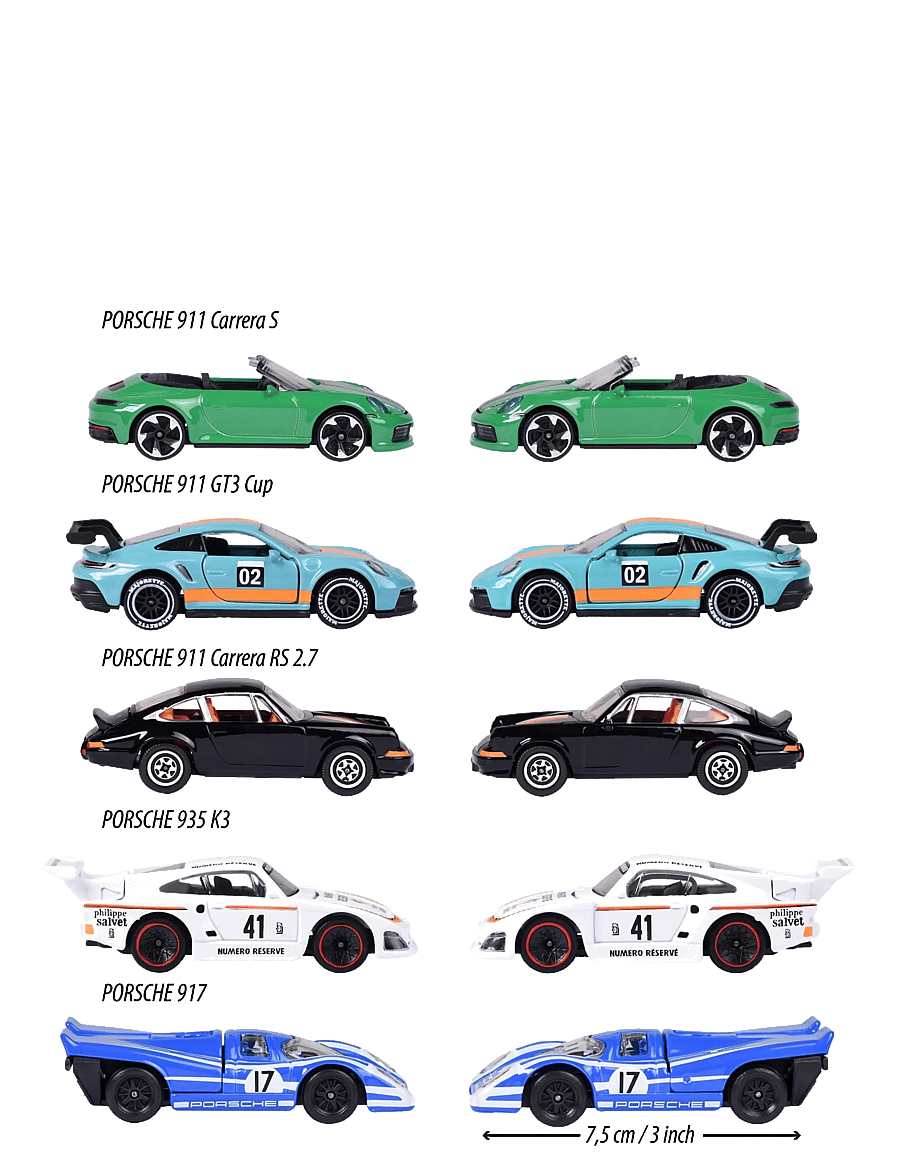 Majorette - Majorette Porsche 5 Pieces Giftpack - leluautot - multicolor - 3