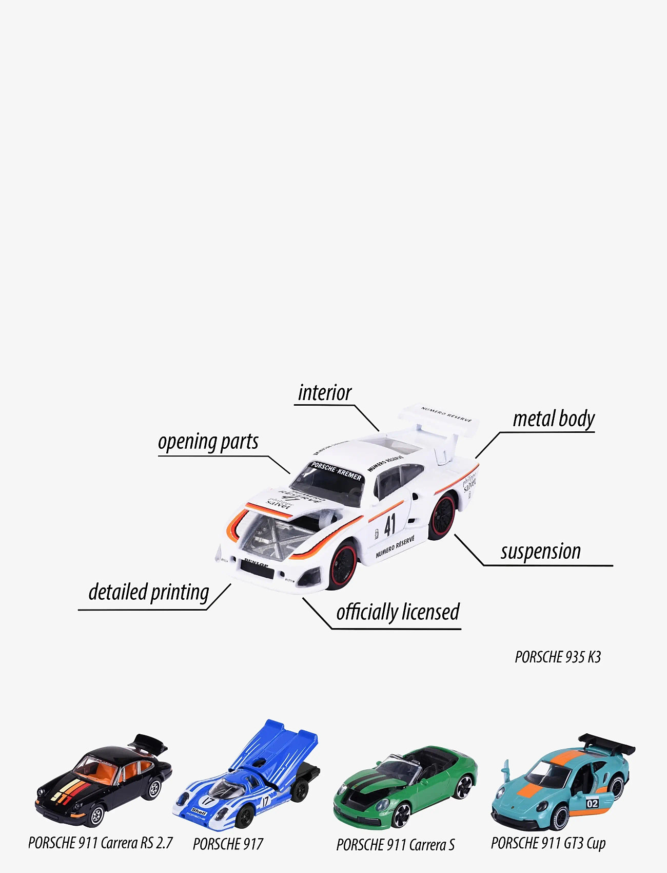 Majorette - Majorette Porsche 5 Pieces Giftpack - toy cars - multicolor - 4