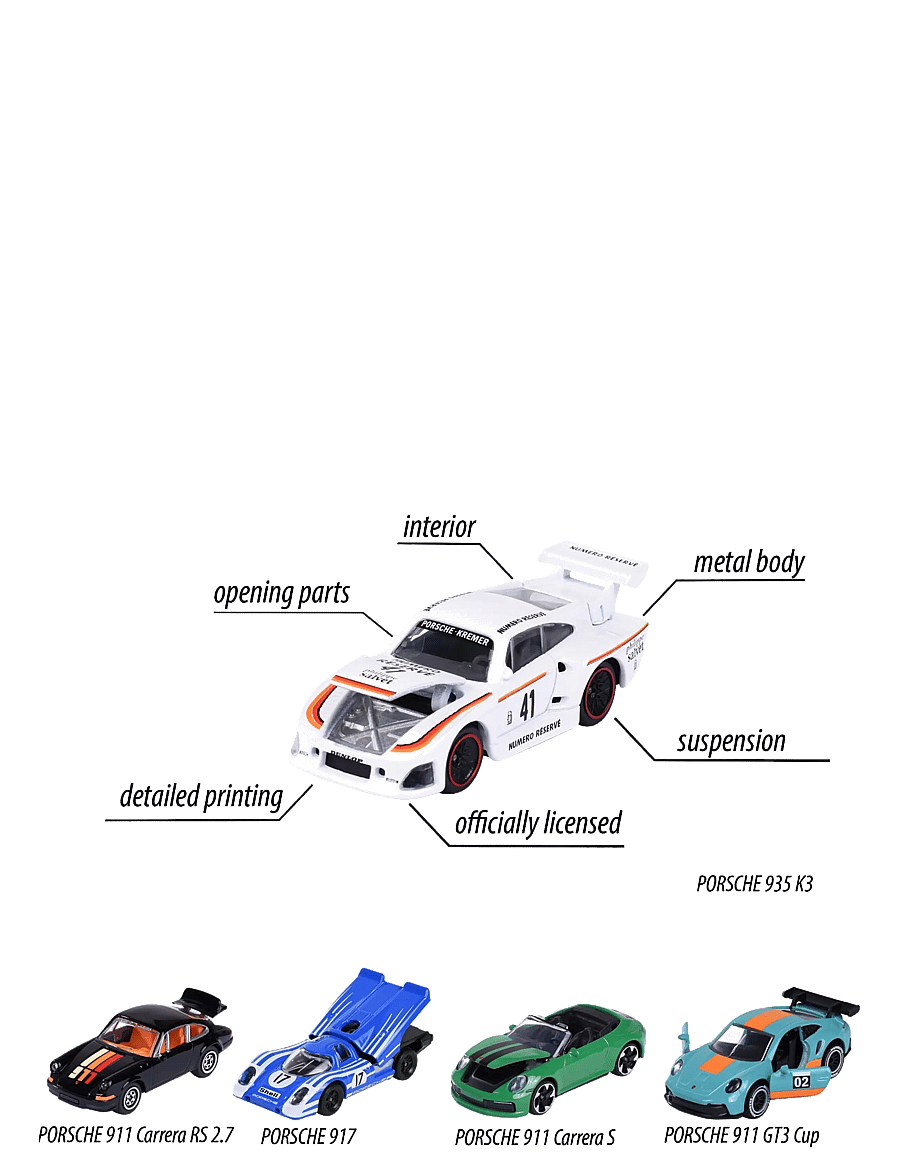 Majorette - Majorette Porsche 5 Pieces Giftpack - leluautot - multicolor - 4