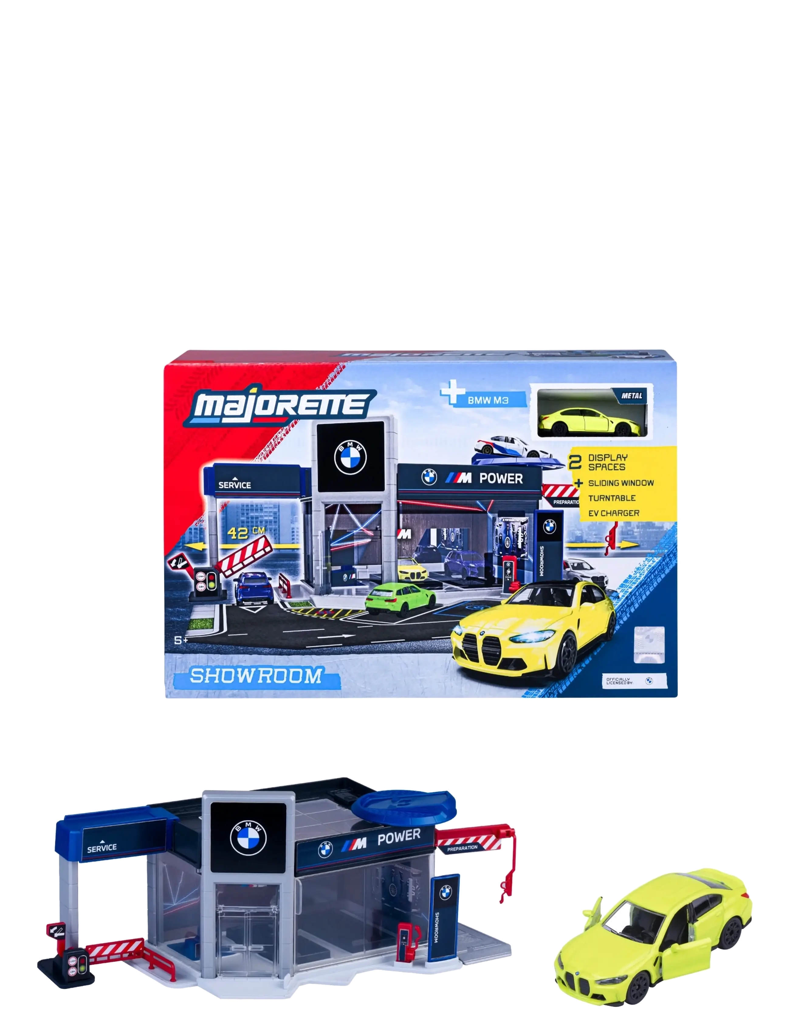 Majorette Bmw Showroom Set + 1 Vehicle, One Size, Toy Cars & Vehicles, Mehrfarbig/gemustert - Vehicle Garages, Kinder