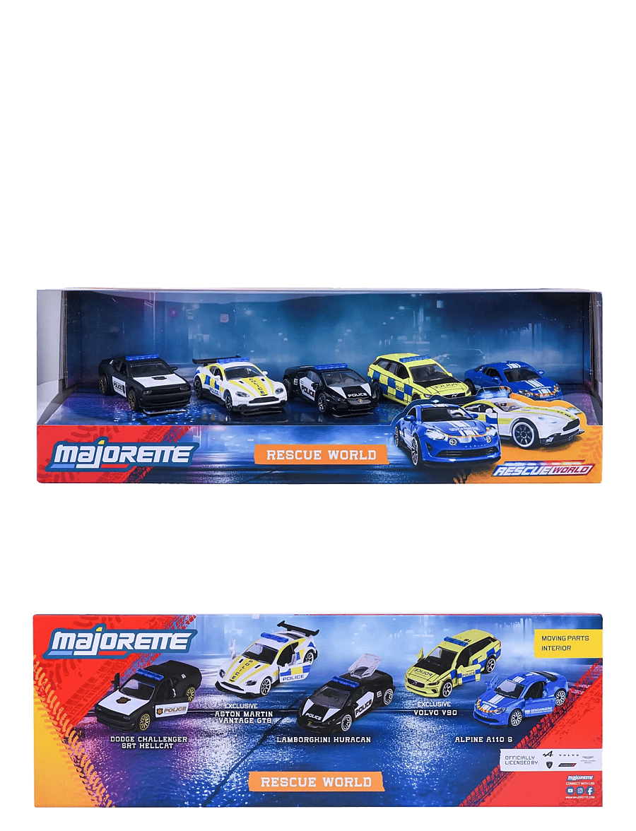 Majorette - Majorette Rescue World 5-Pack Gift Box - policijos mašinėlės - multi coloured - 2