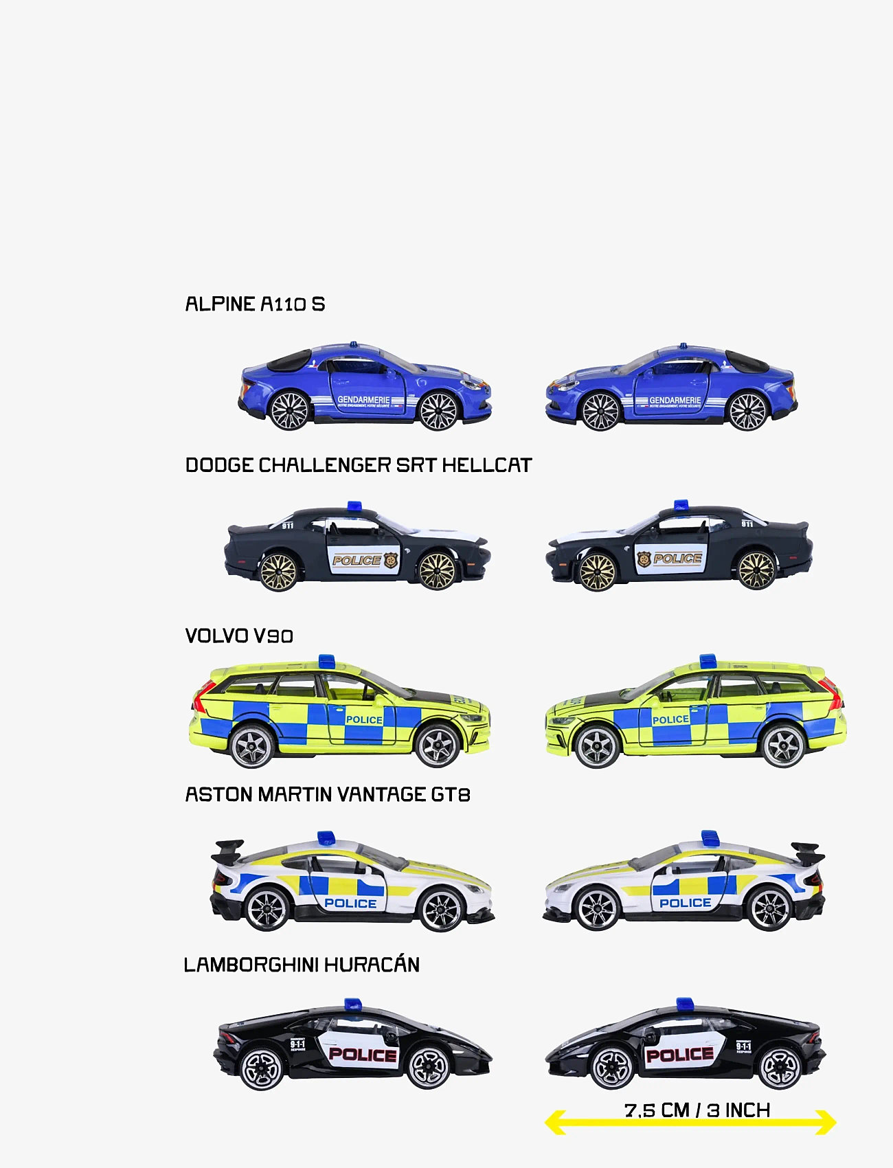 Majorette - Majorette Rescue World 5-Pack Gift Box - police cars - multi coloured - 3