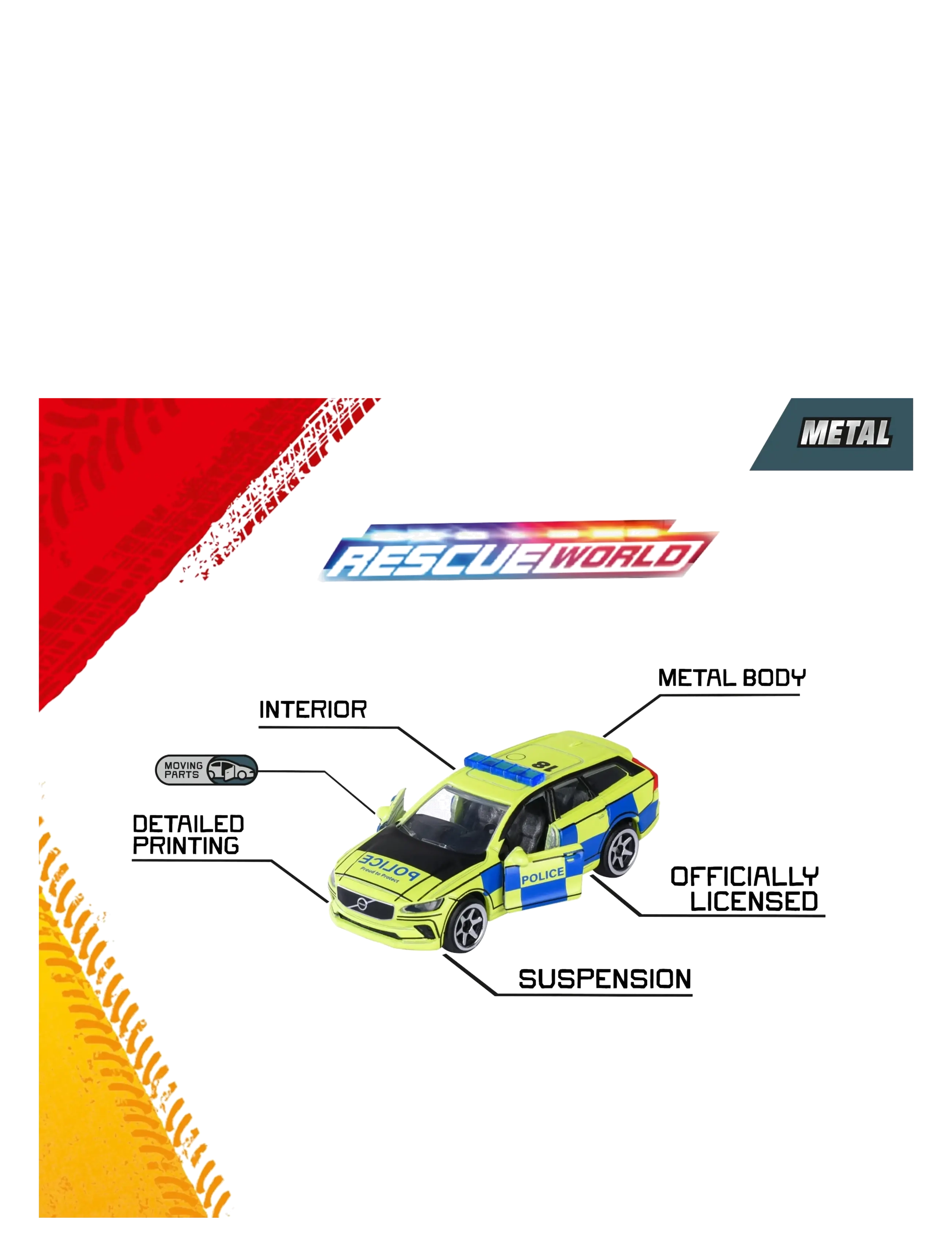 Majorette - Majorette Rescue World 5-Pack Gift Box - policijas automašīnas - multi coloured - 5