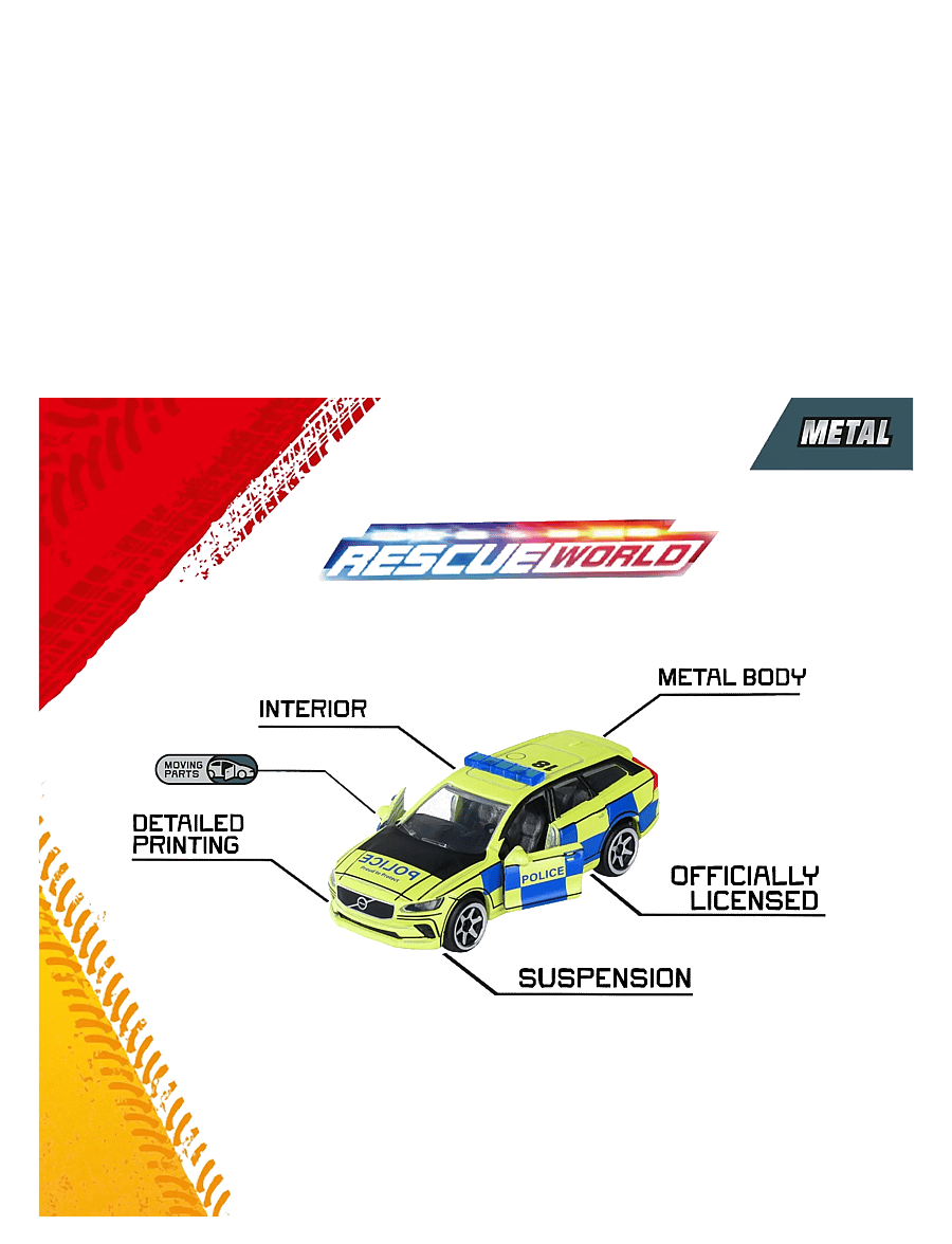 Majorette - Majorette Rescue World 5-Pack Gift Box - policijos mašinėlės - multi coloured - 5