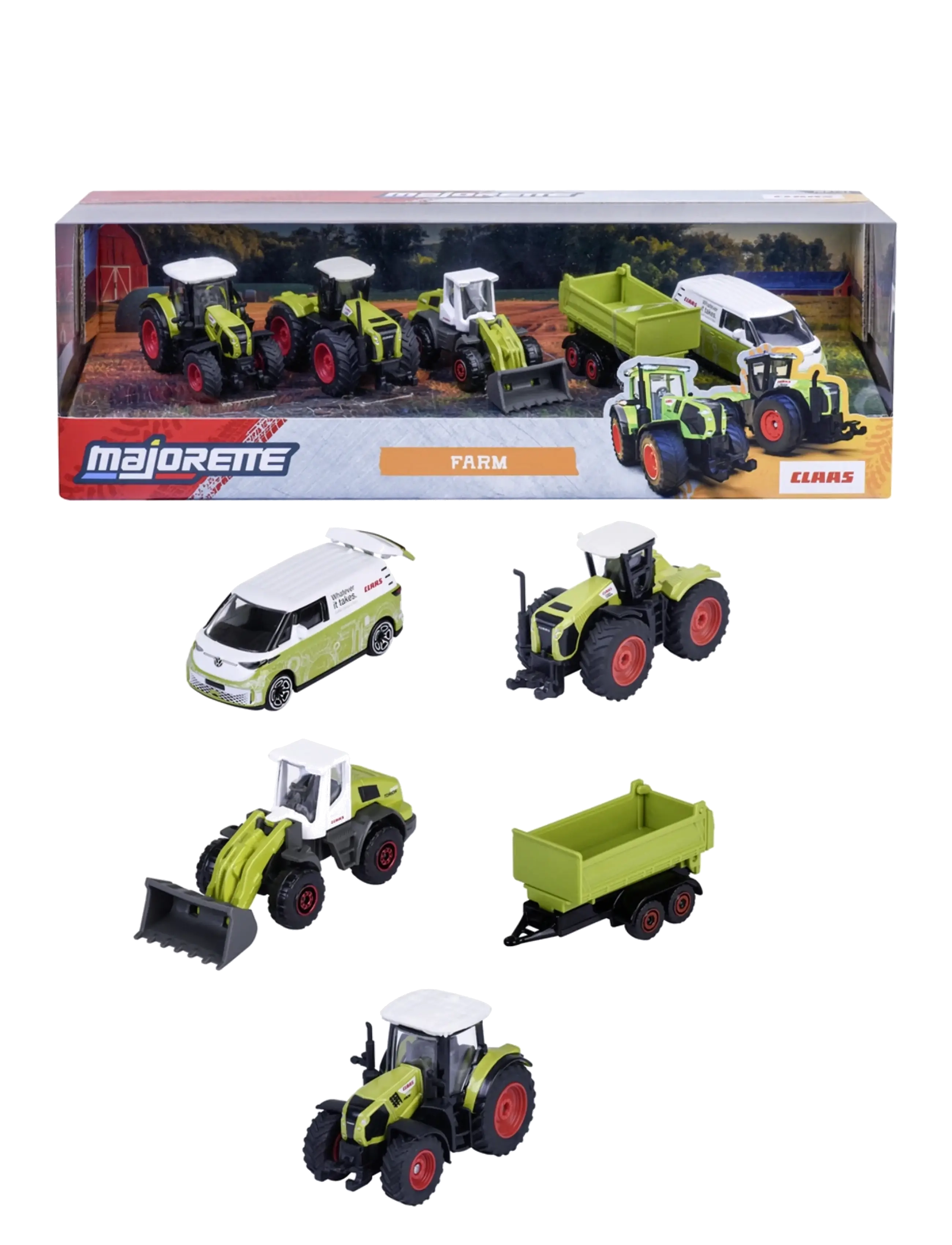 Majorette Majorette Claas Farm 5 Pieces Giftpack - Traktorer - MULTI COLOURED / green