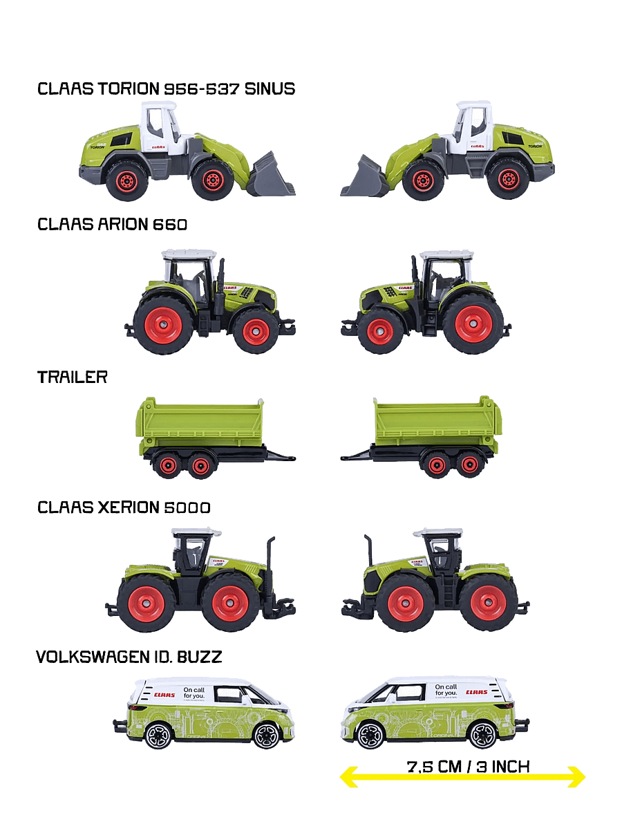 Majorette - Majorette Claas Farm 5 Pieces Giftpack - traktorid - multi coloured - 2