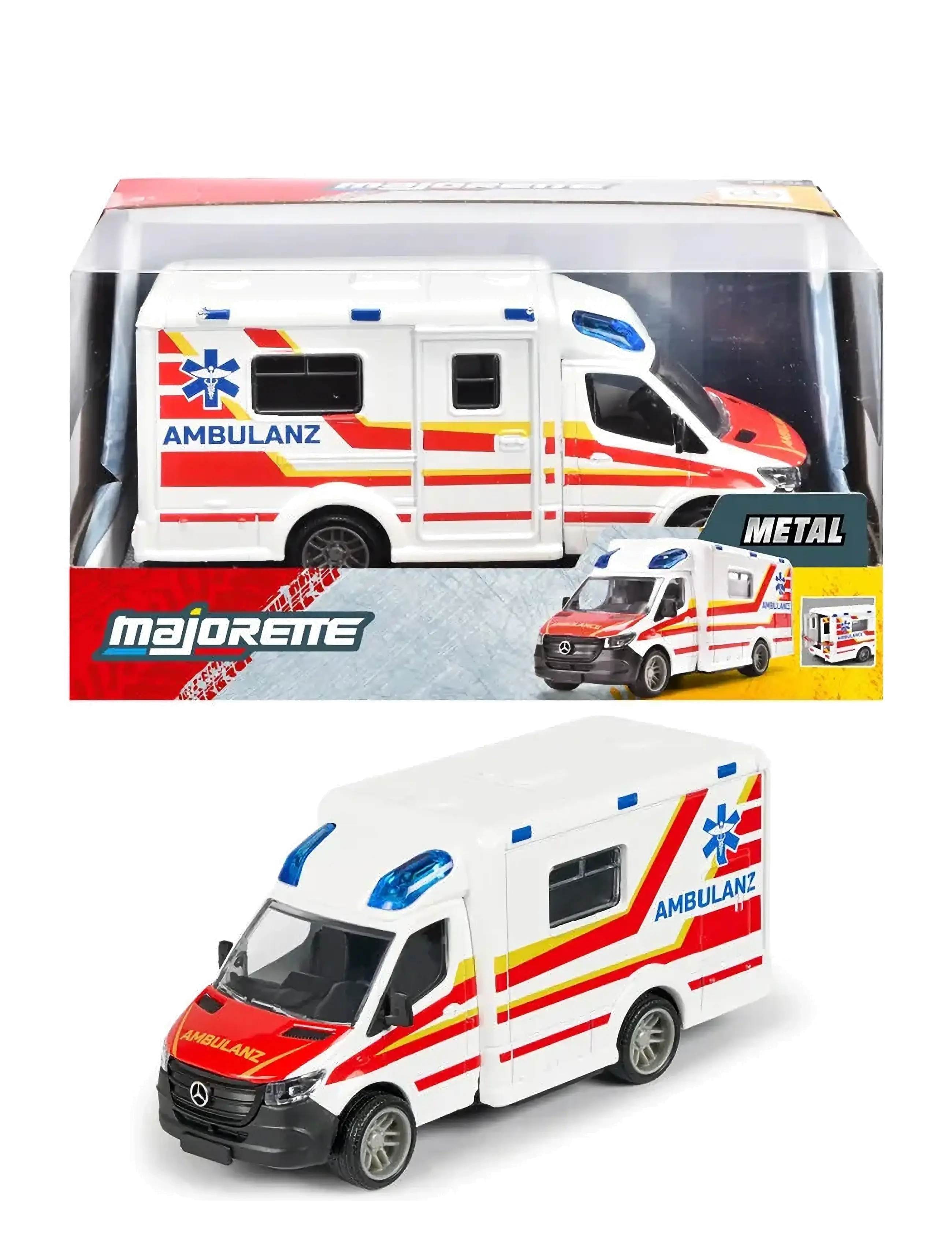 MAJORETTE Swedish Mercedes-Benz Sprinter Ambulance Gelb - One Size - Kinder