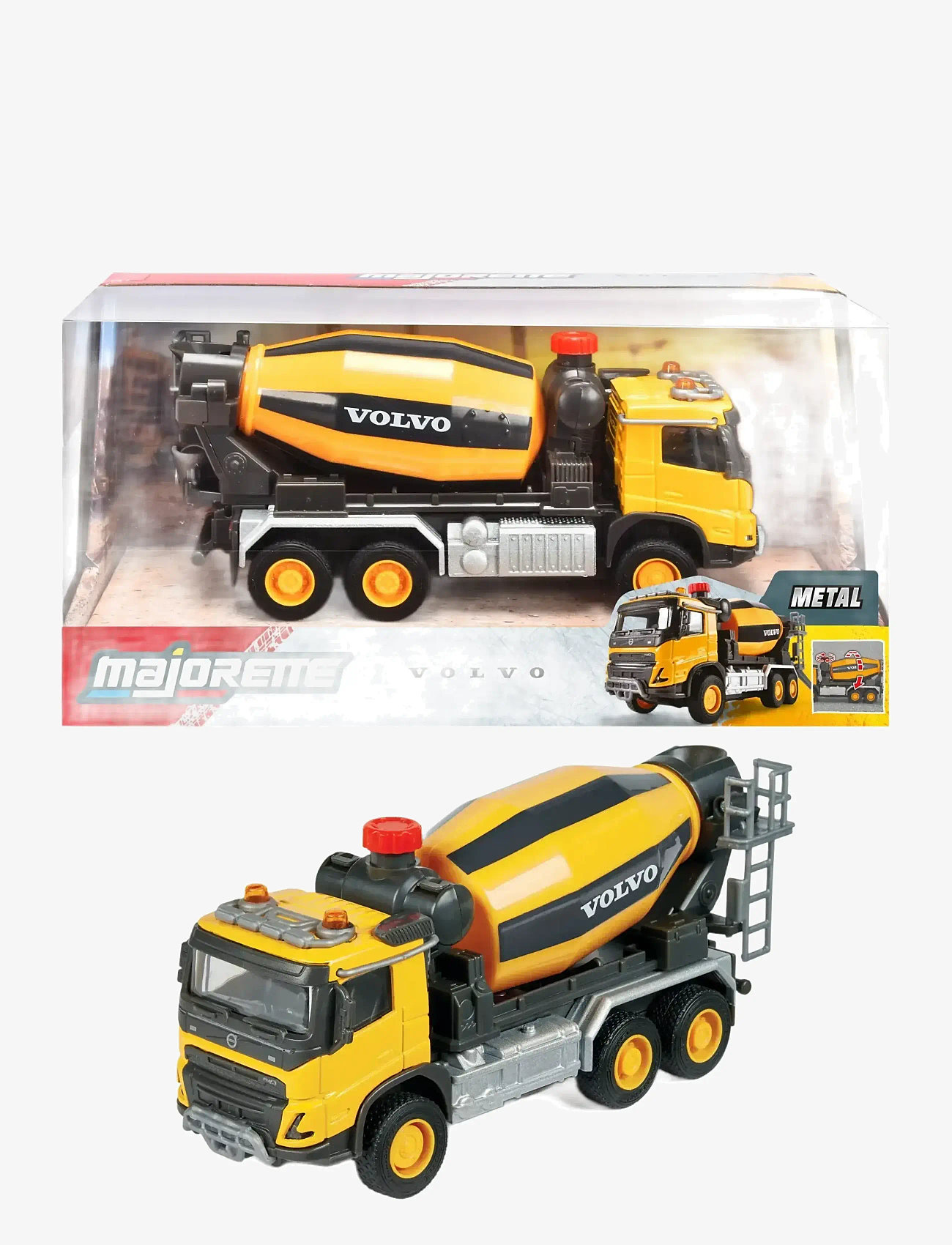 Majorette - Volvo FMX Truck Cement Mixer - byggmaskiner - multi coloured - 1