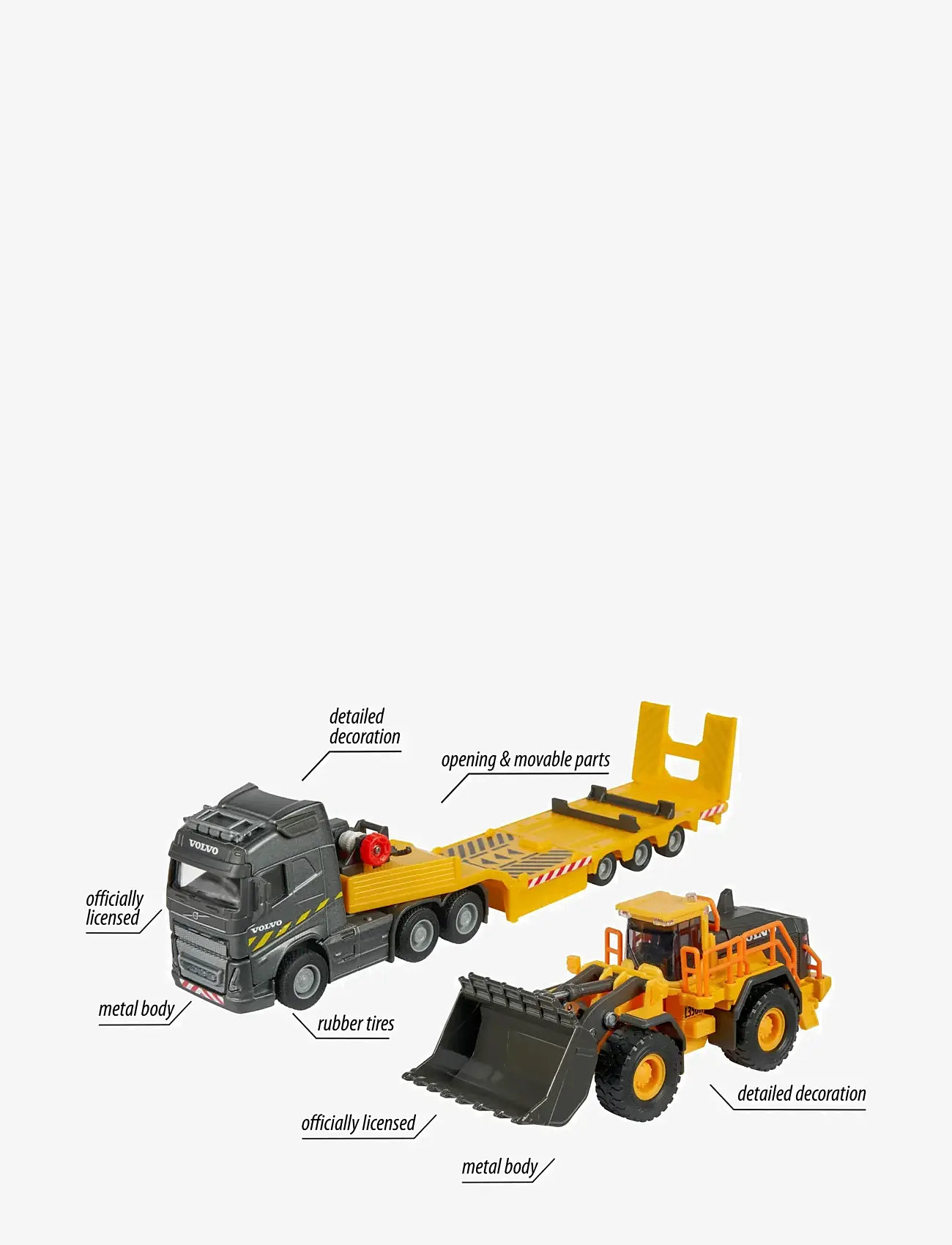 Majorette - Volvo FH16 Truck + Wheel Loader - ehitusautod - multi coloured - 4