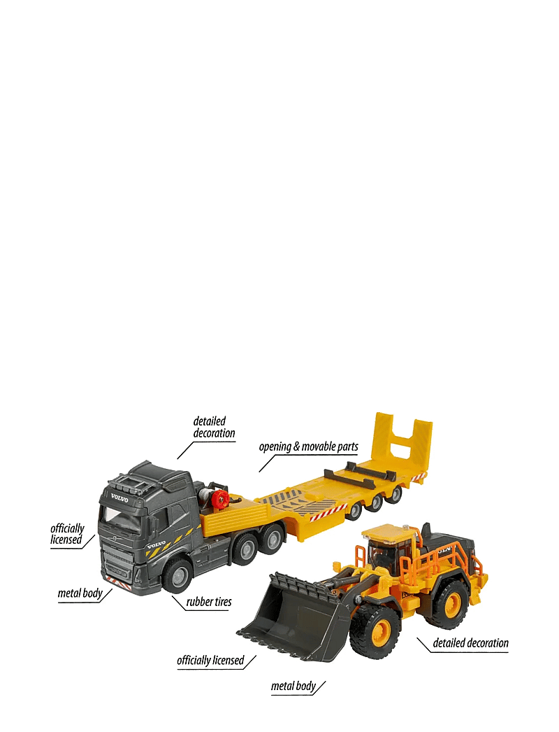 Majorette - Volvo FH16 Truck + Wheel Loader - ehitusautod - multi coloured - 4