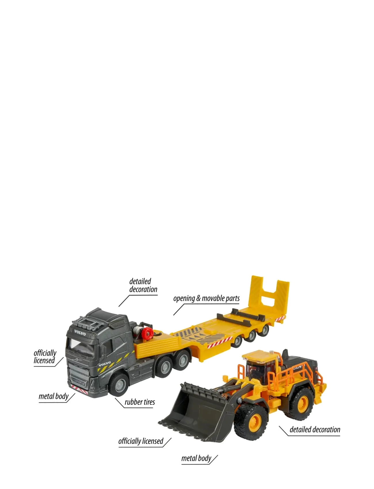 Majorette - Volvo FH16 Truck + Wheel Loader - baufahrzeuge - multi coloured - 4