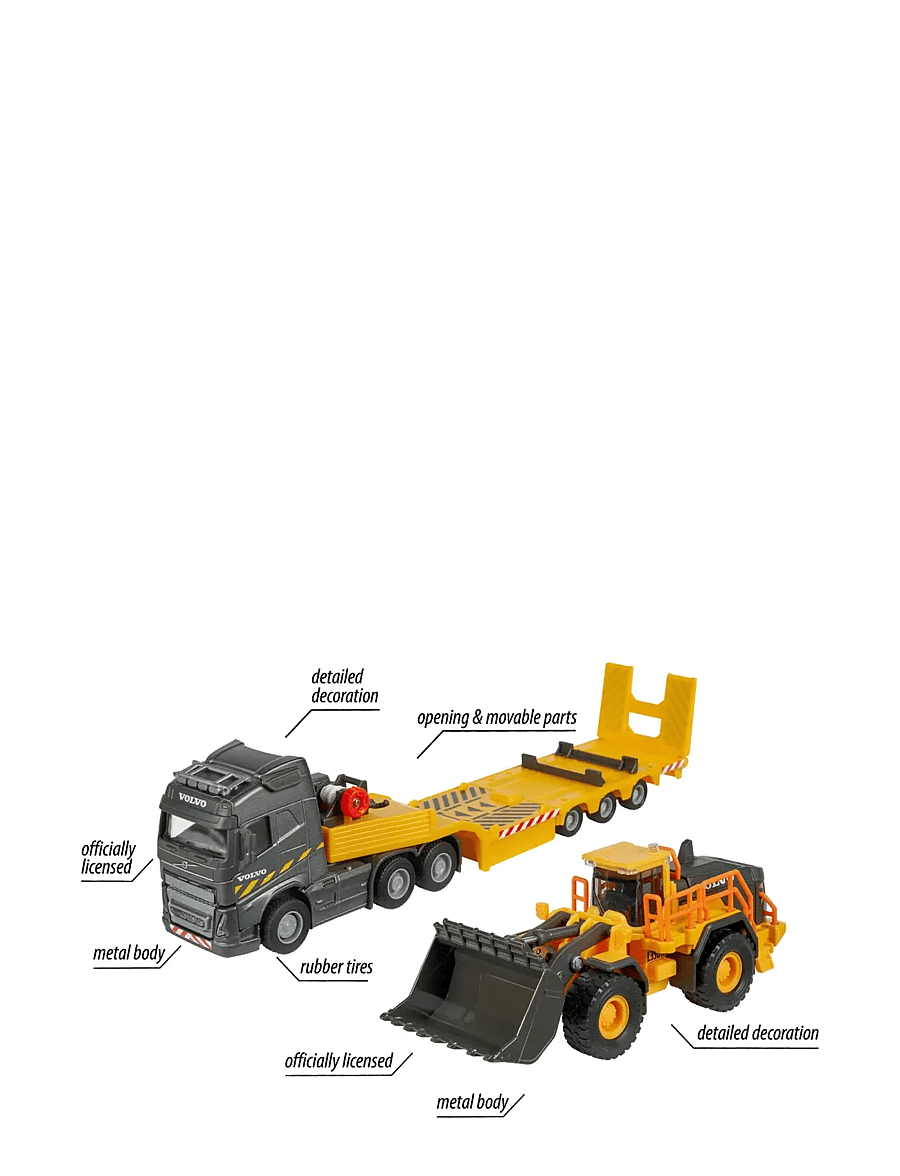 Majorette - Volvo FH16 Truck + Wheel Loader - baufahrzeuge - multi coloured - 4