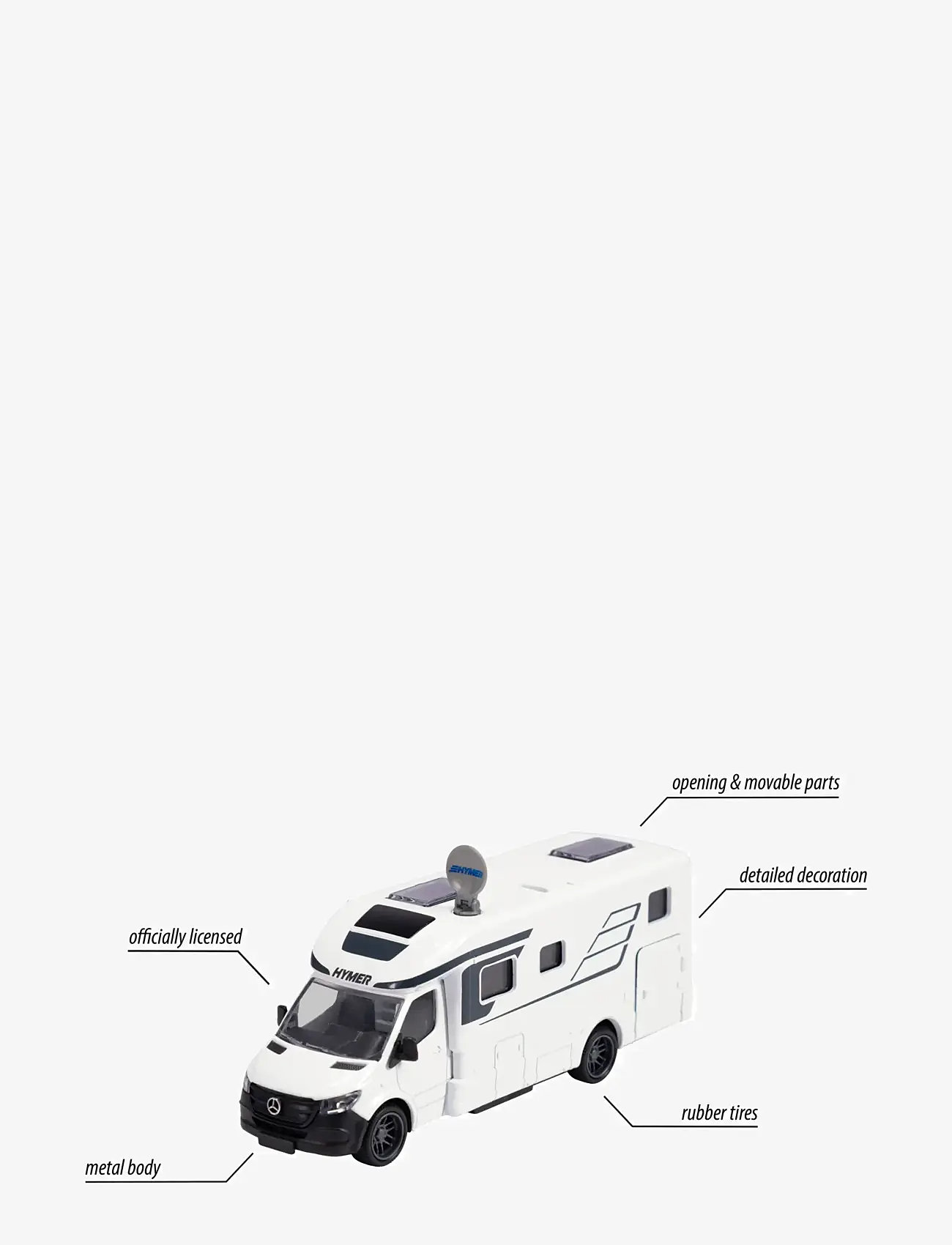 Majorette - Hymer B-Class Camper - legetøjsbiler - multi coloured - 4