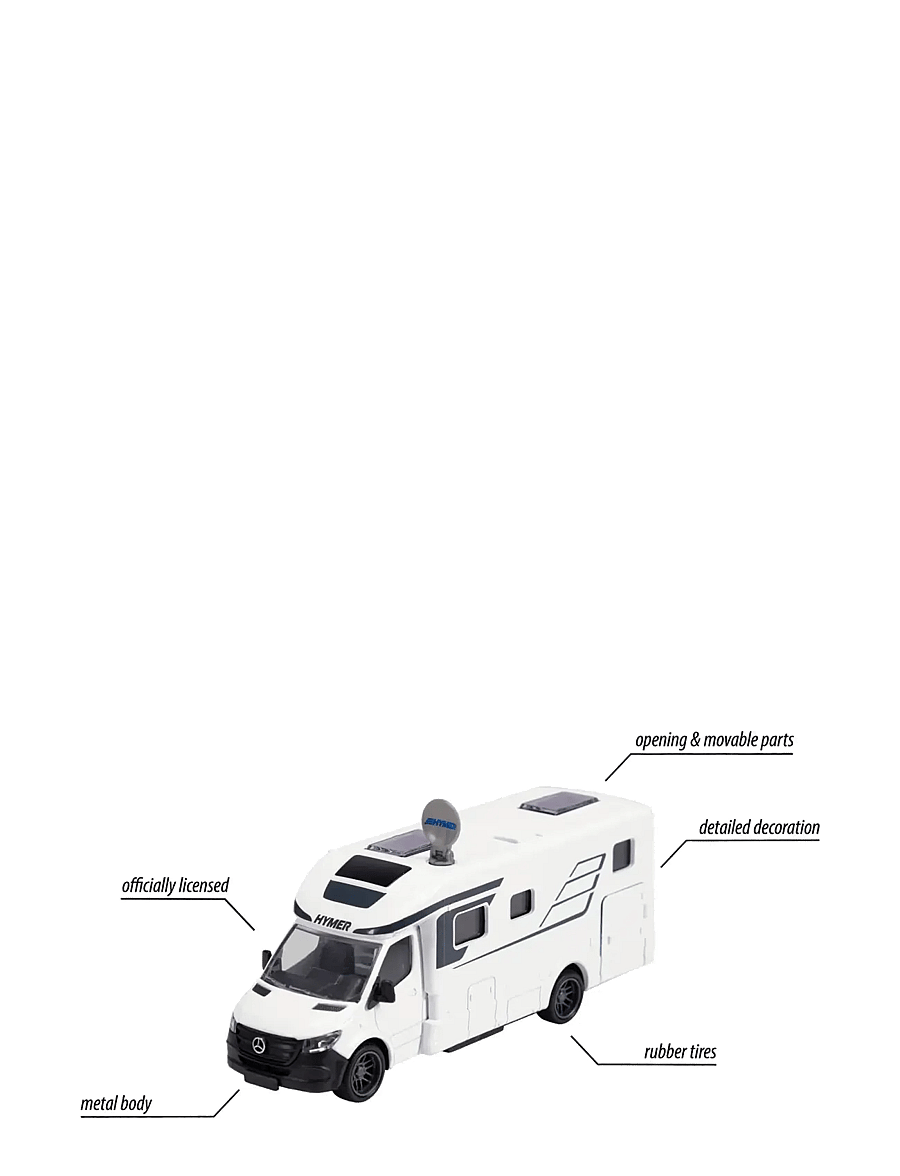 Majorette - Hymer B-Class Camper - mänguautod - multi coloured - 4