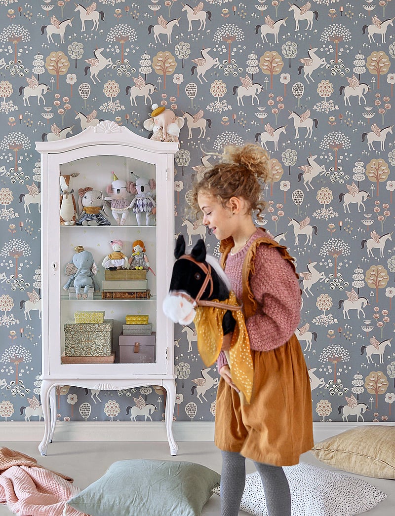 Majvillan - Wallpaper True Unicorns evening blue - tapeedid - evening blue - 2