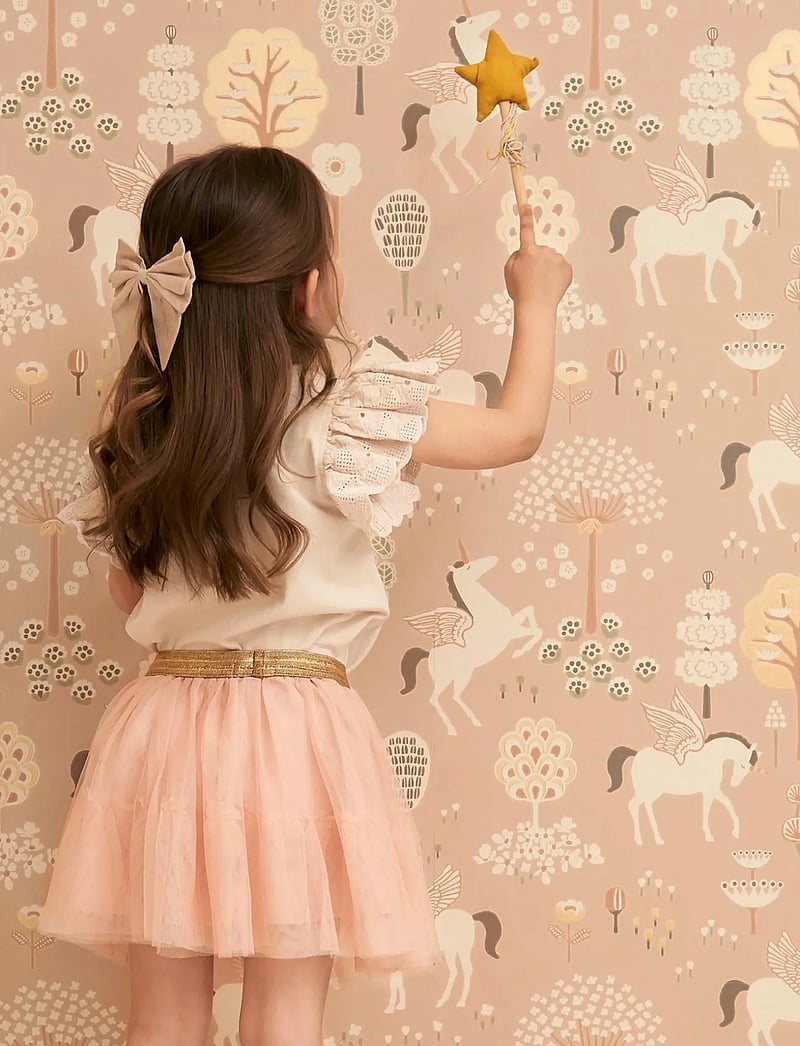 Majvillan - Wallpaper True Unicorns old pink - tapeedid - old pink - 0