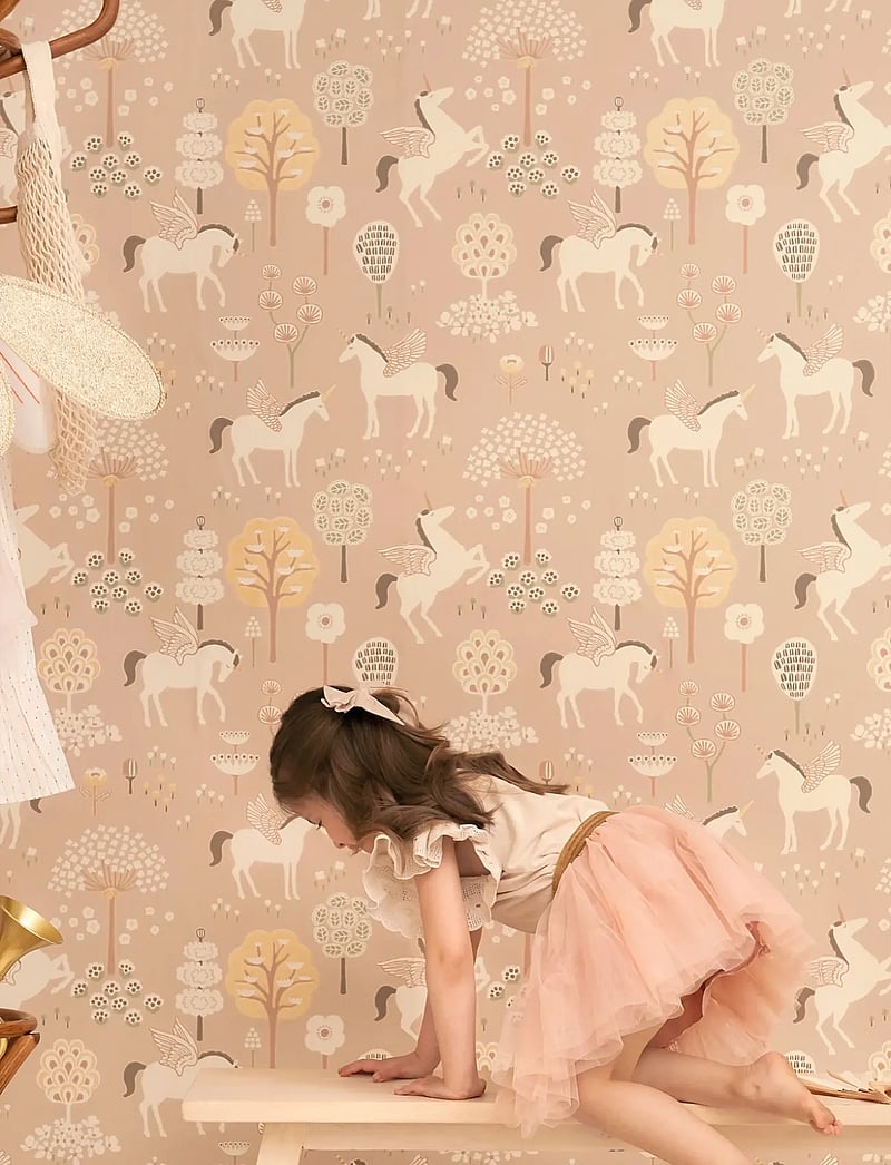 Majvillan - Wallpaper True Unicorns old pink - tapeedid - old pink - 3