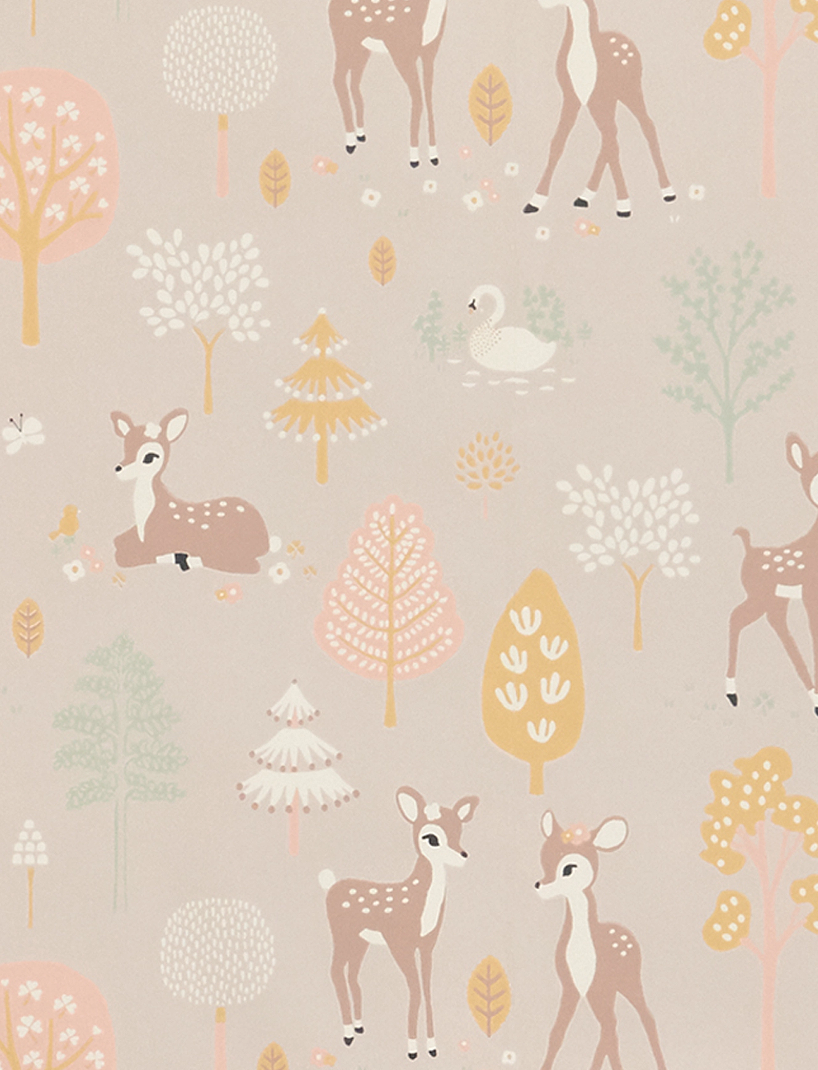 Majvillan Wallpaper Golden Woods Dusty Lilac, Wallpapers, Lila, Str: 1005X 53CM