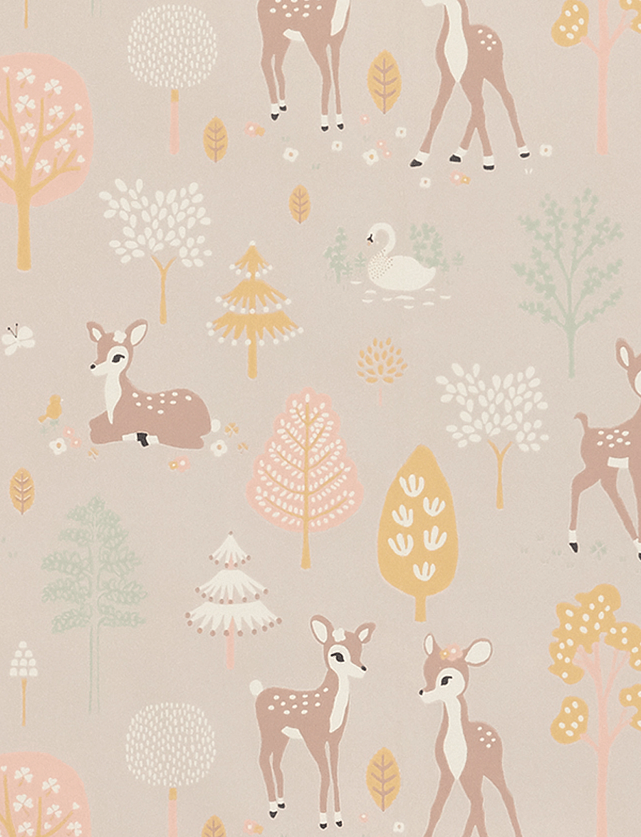 Majvillan - Wallpaper Golden woods dusty lilac - tapeedid - dusty lilac - 1