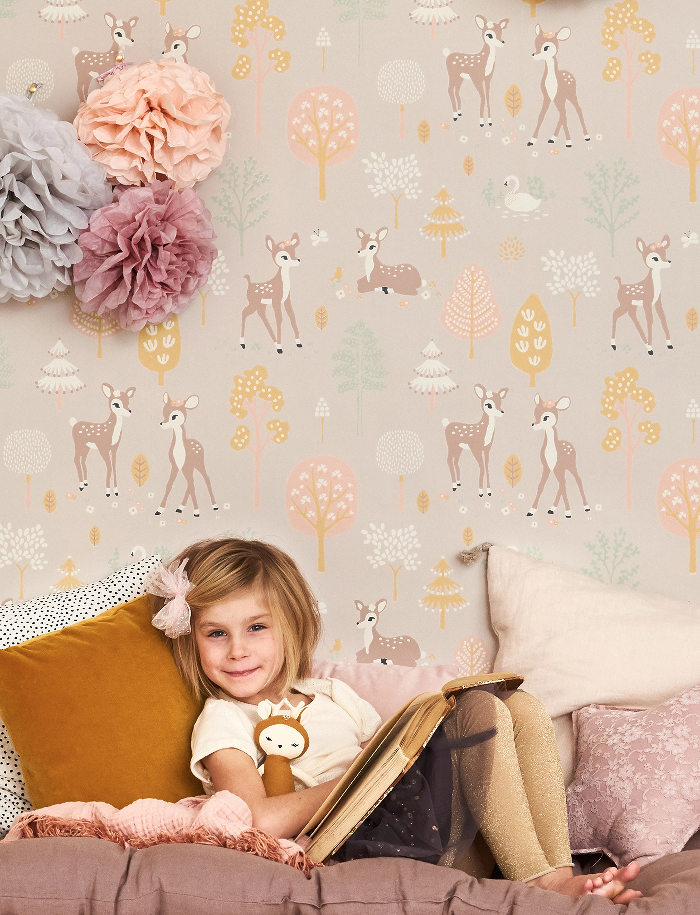 Majvillan - Wallpaper Golden woods dusty lilac - papier peint - dusty lilac - 2