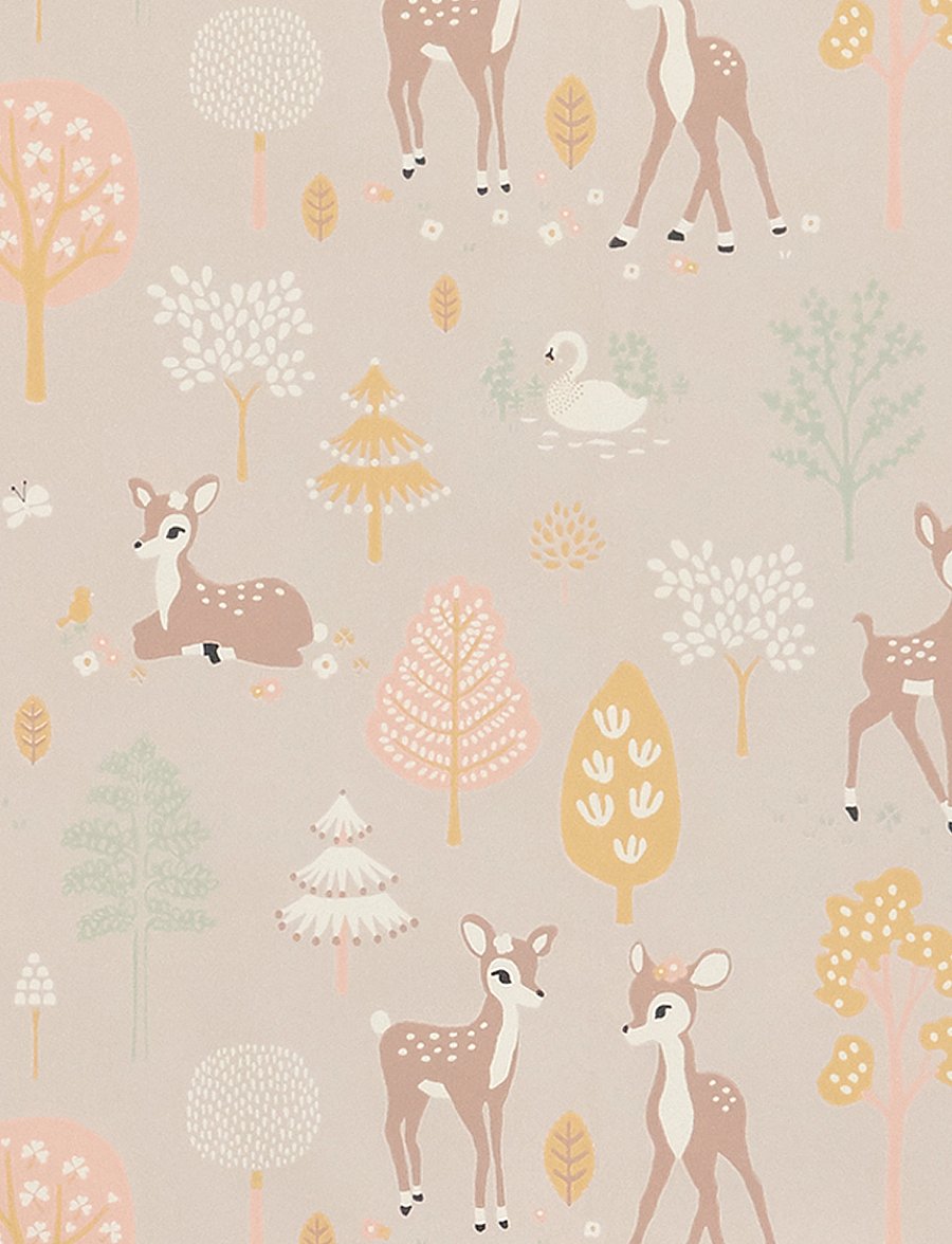 Majvillan - Wallpaper Golden woods dusty lilac - tapeedid - dusty lilac - 4