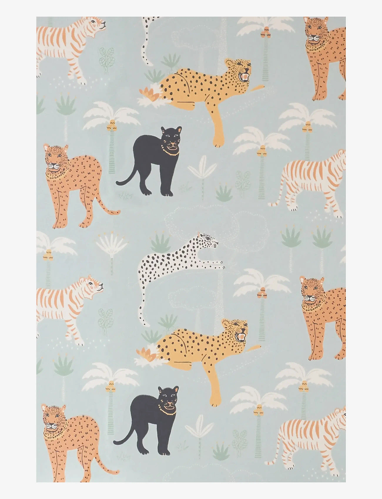 Majvillan - Wallpaper Black panther - wall decor - twilight blue - 1