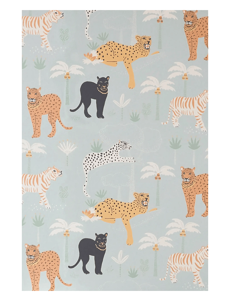 Majvillan - Wallpaper Black panther - wall decor - twilight blue - 1