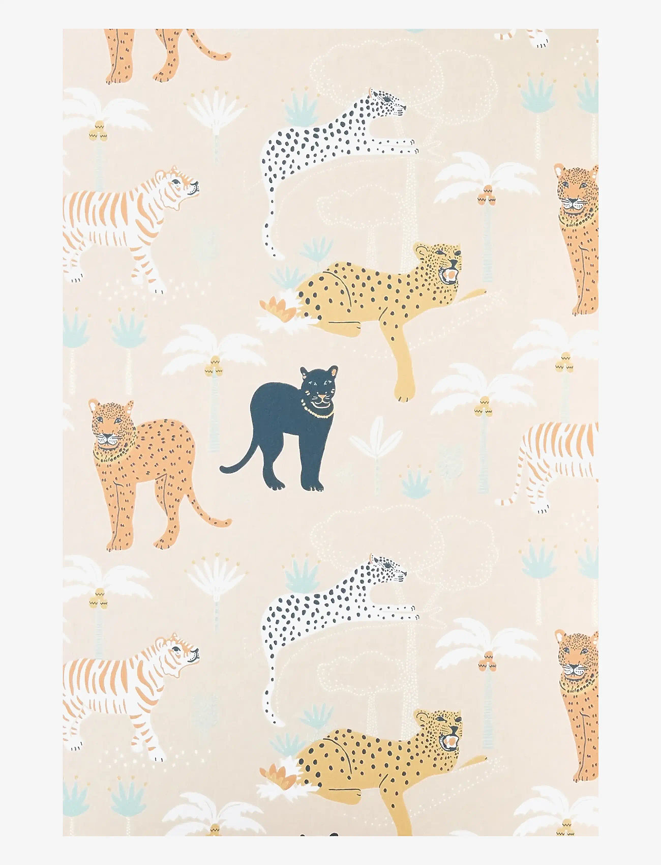 Majvillan - Wallpaper Black panther - vægdekorationer - creamy orange - 0