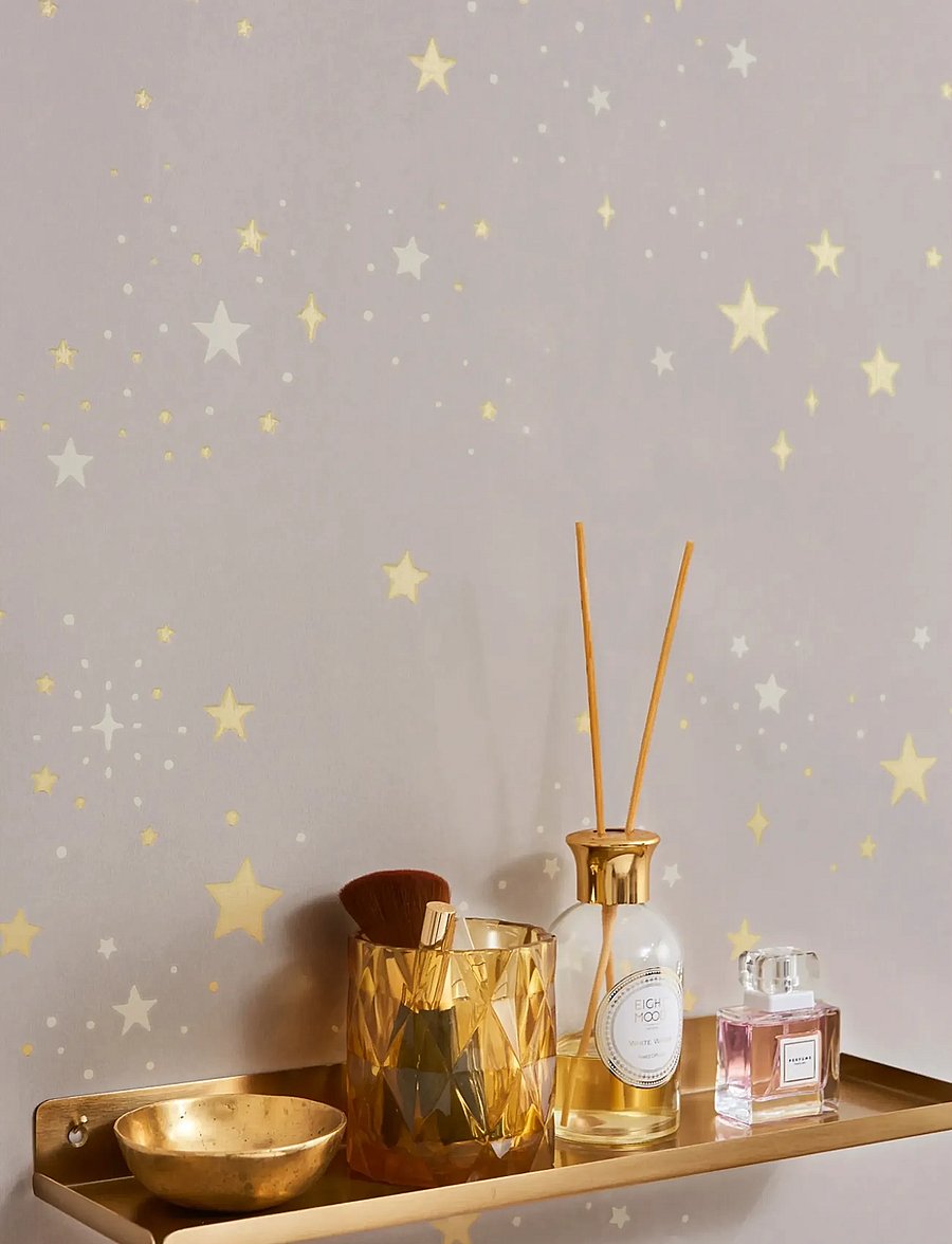 Majvillan - Wallpaper Twinkle - vægdekorationer - dusty lilac - 3