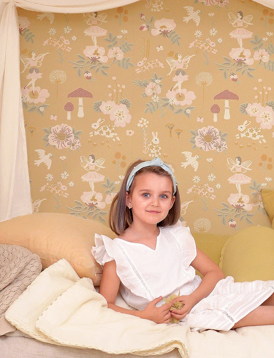 Majvillan - Wallpaper Old garden mellow yellow - tapeten - mellow yellow - 3
