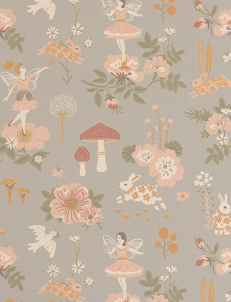 Majvillan - Wallpaper Old garden gentle bluegrey - tapeedid - gentle bluegrey - 1