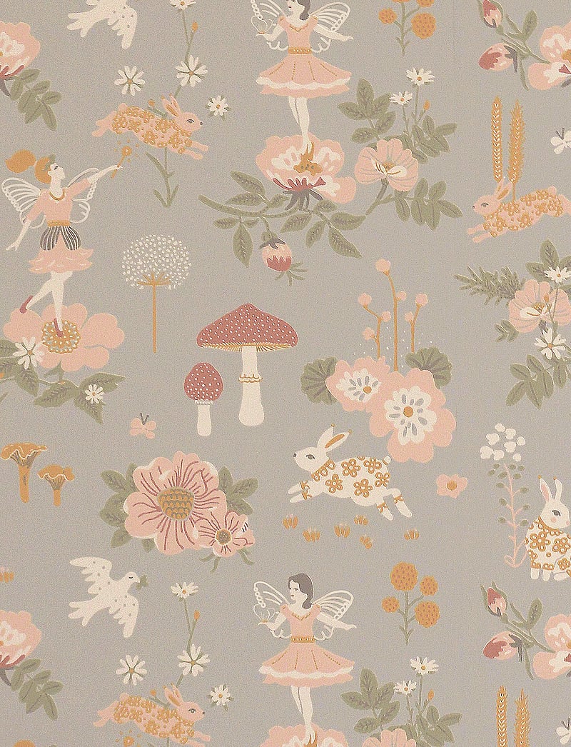 Majvillan - Wallpaper Old garden gentle bluegrey - tapeedid - gentle bluegrey - 3