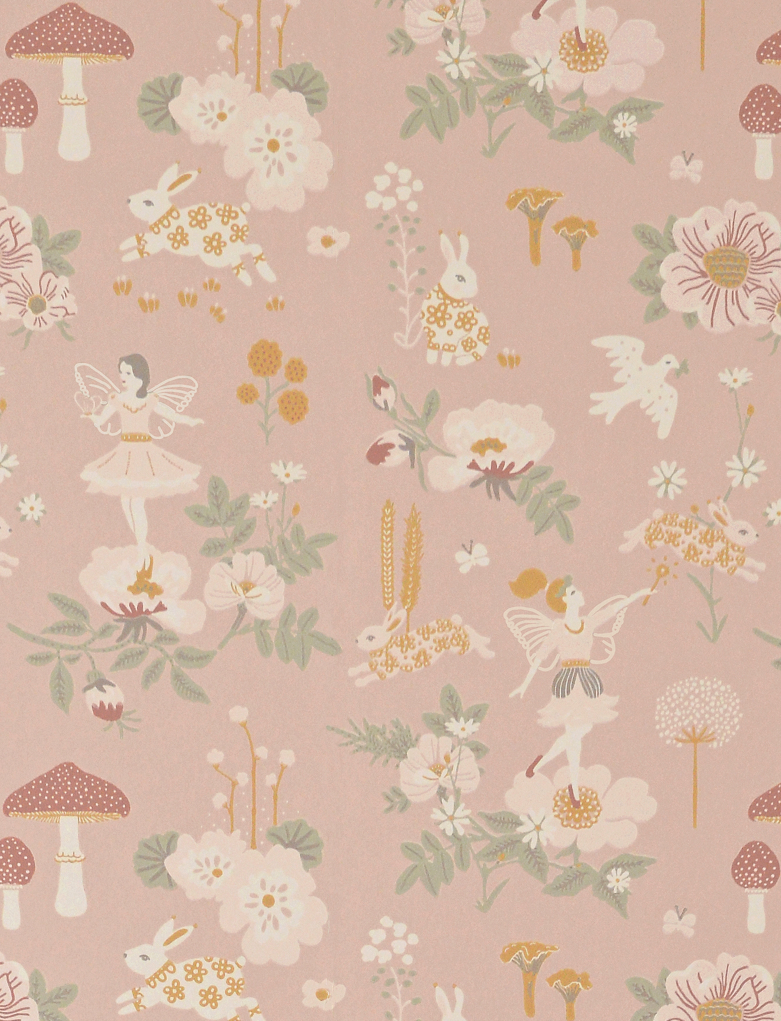 Majvillan Wallpaper Old Garden Dusty Rose, Wallpapers, Pink, Str: 1005X 53CM