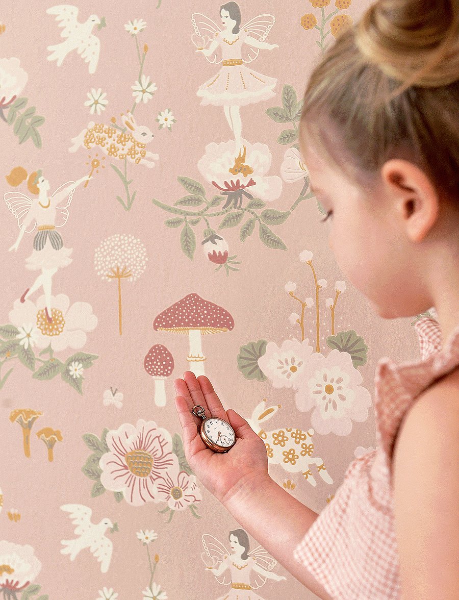 Majvillan - Wallpaper Old garden dusty rose - tapeten - dusty rose - 2