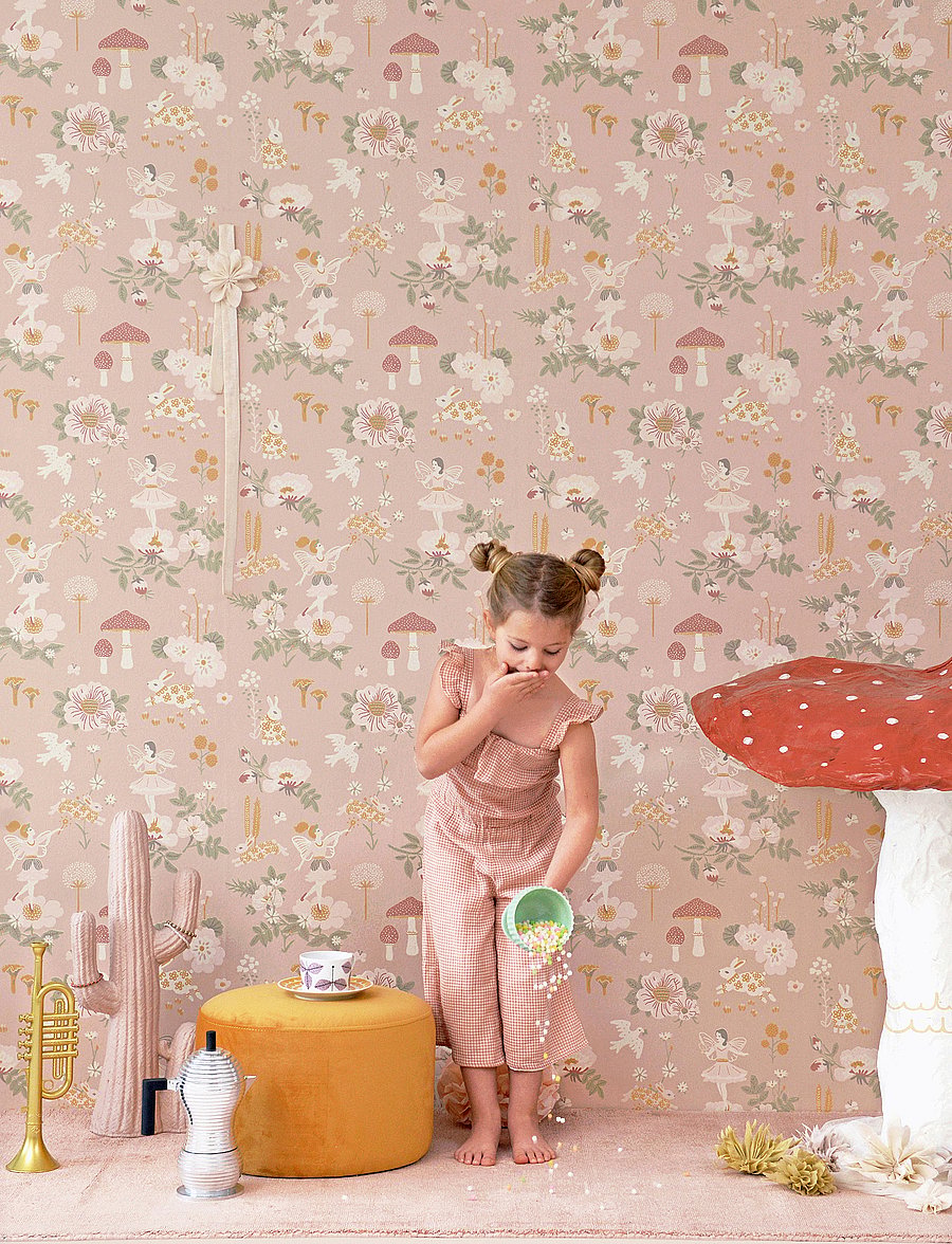 Majvillan - Wallpaper Old garden dusty rose - tapeten - dusty rose - 3