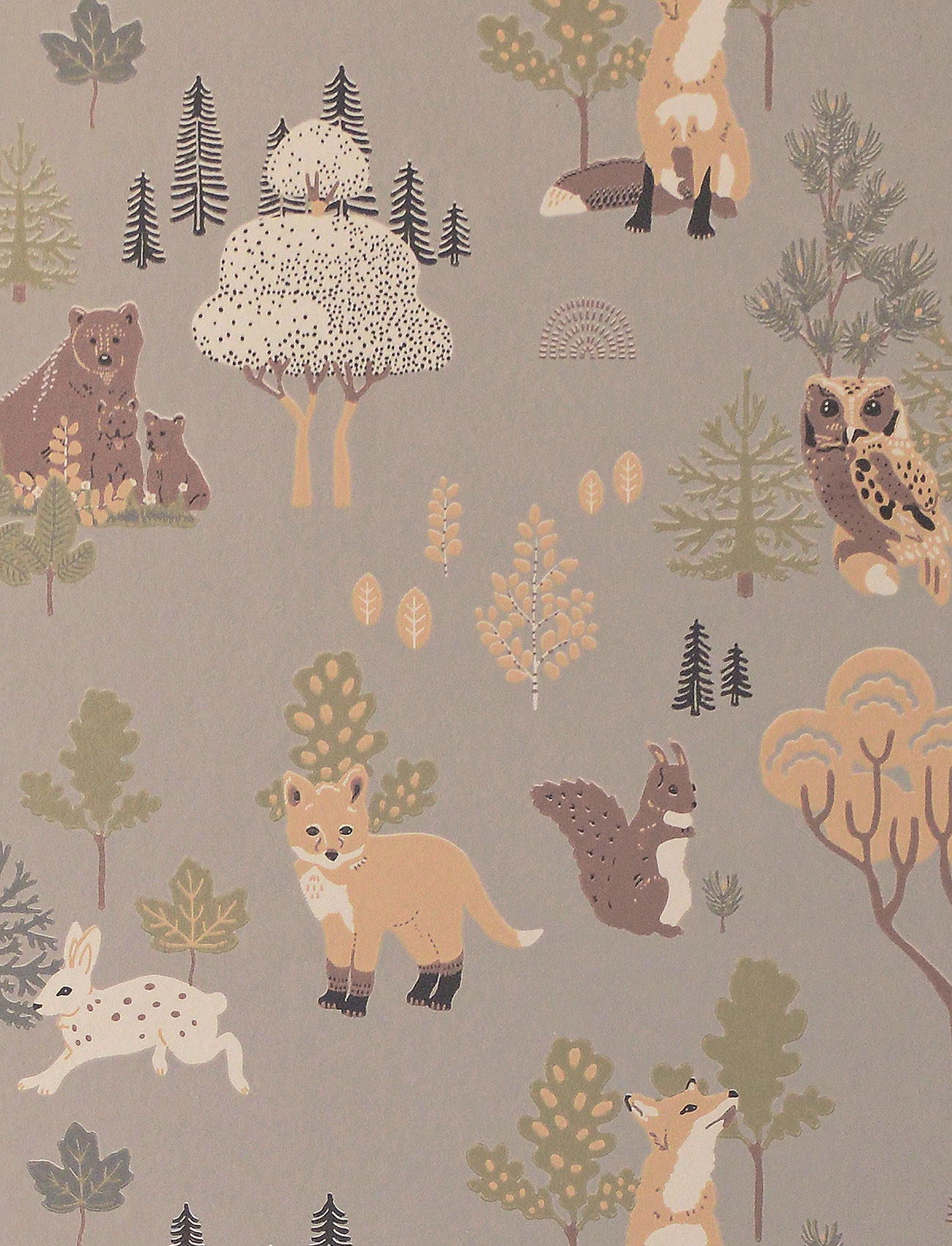 Majvillan - Wallpaper Deep forest mystic grey - papier peint - mystic grey - 1