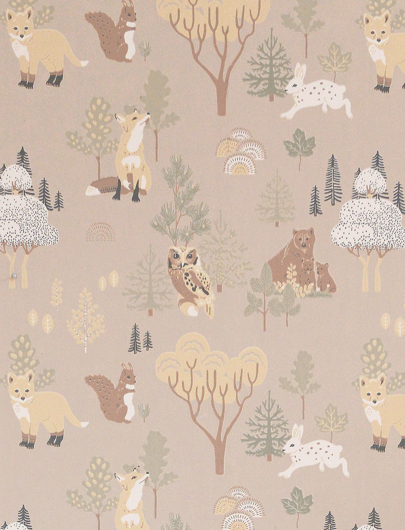 Majvillan - Wallpaper Deep forest soft beige - wallpapers - soft beige - 0