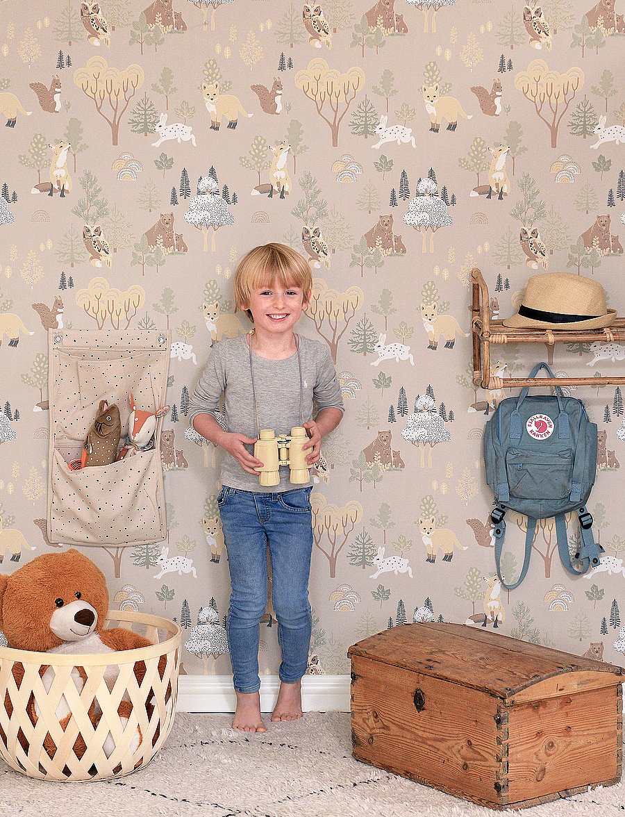 Majvillan - Wallpaper Deep forest soft beige - tapeedid - soft beige - 1