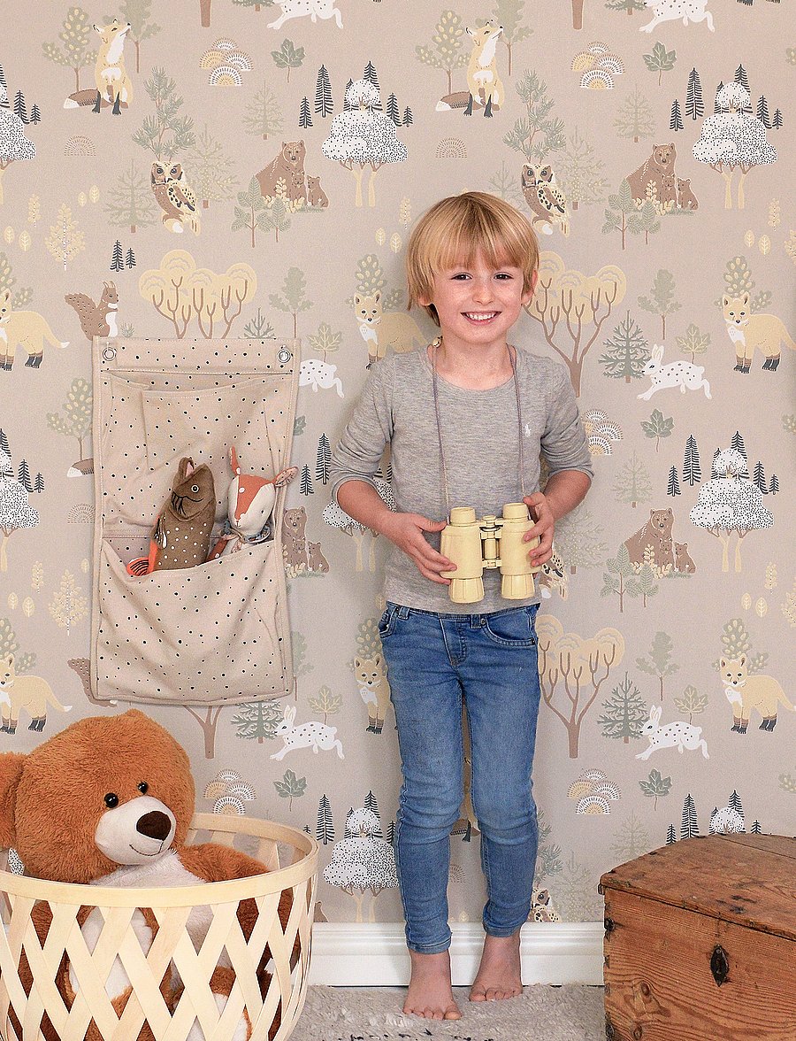 Majvillan - Wallpaper Deep forest soft beige - tapeedid - soft beige - 5
