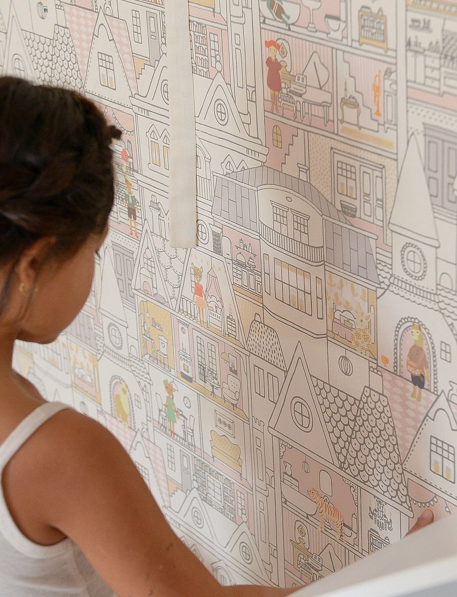 Majvillan - Wallpaper Dollhouse wool white - tapeten - wool white - 3