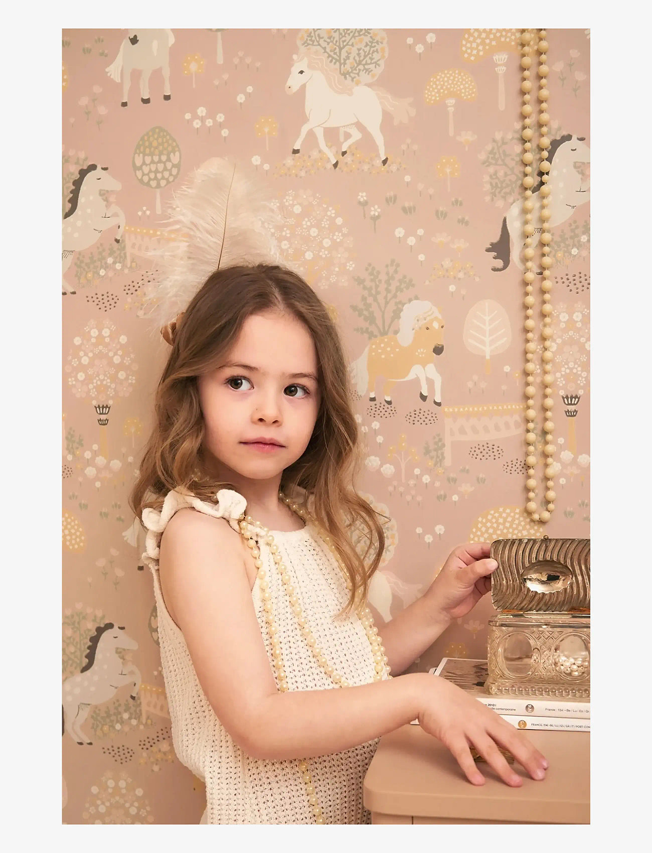 Majvillan - Wallpaper My sweet pony - dreamy pink - 1