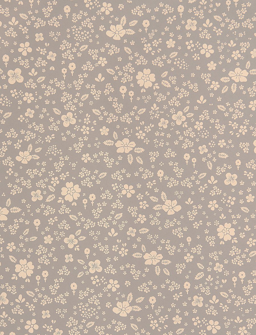 Majvillan - Wallpaper Flora dusty blue - tapeten - dusty blue - 1