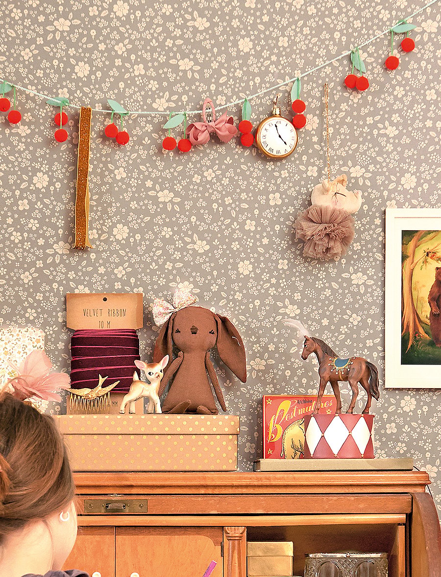 Majvillan - Wallpaper Flora dusty blue - tapeten - dusty blue - 5