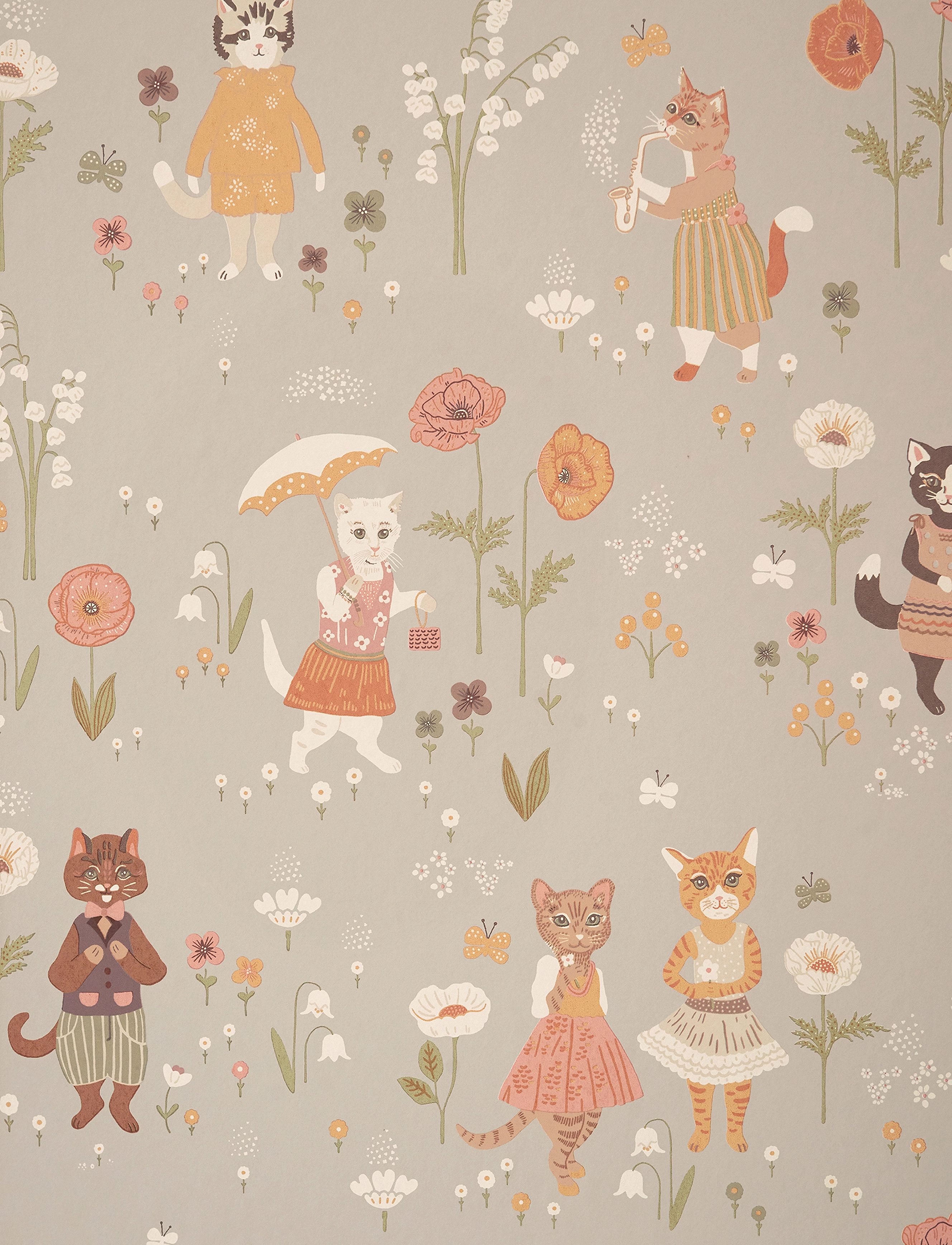 Majvillan Wallpaper Catwalk dusty blue - Einrichtung - DUSTY BLUE / blue