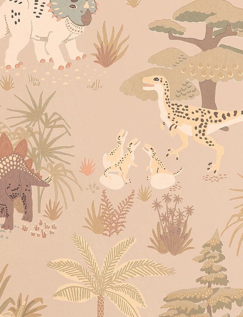 Majvillan - Wallpaper Dinosaur vibes Sandy beige - tapeten - sandy beige - 2