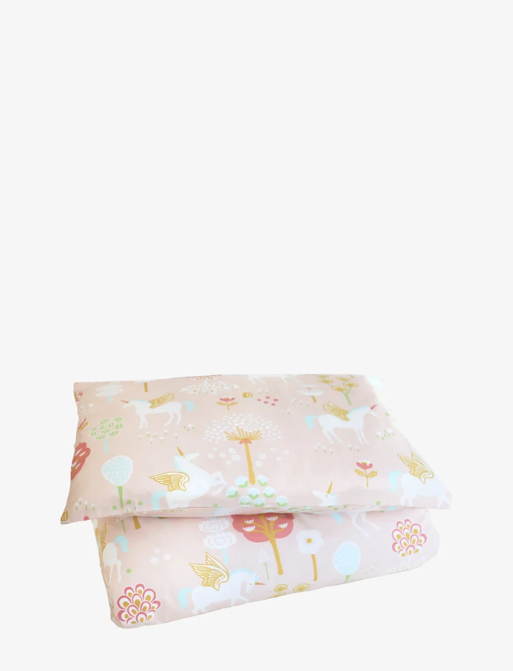 Majvillan - True Unicorns pink junior bed set 100x130 cm - sengesæt - pink - 1