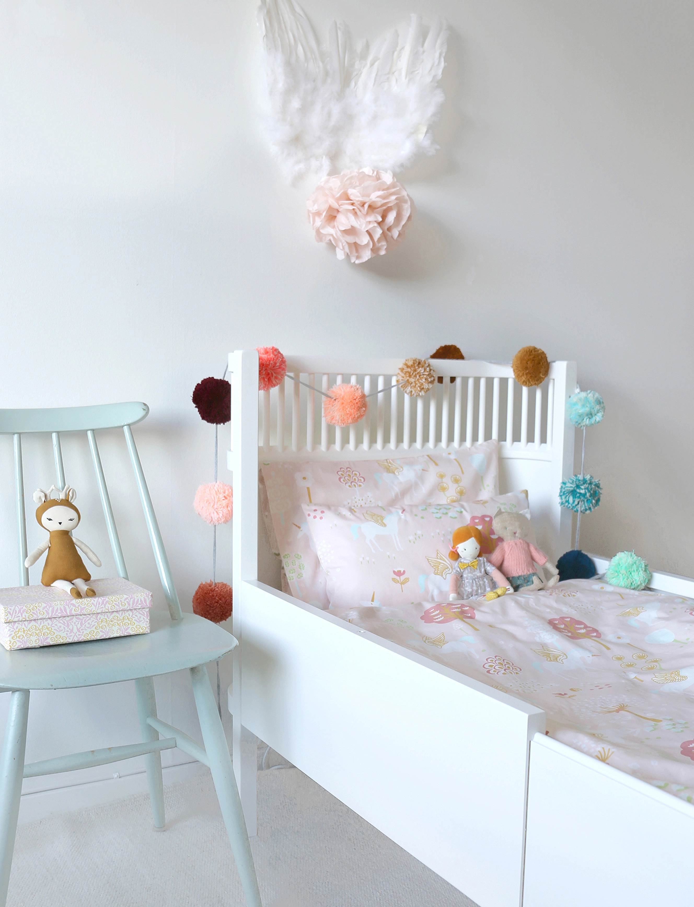 Majvillan - True Unicorns pink junior bed set 100x130 cm - bedsets - pink - 3