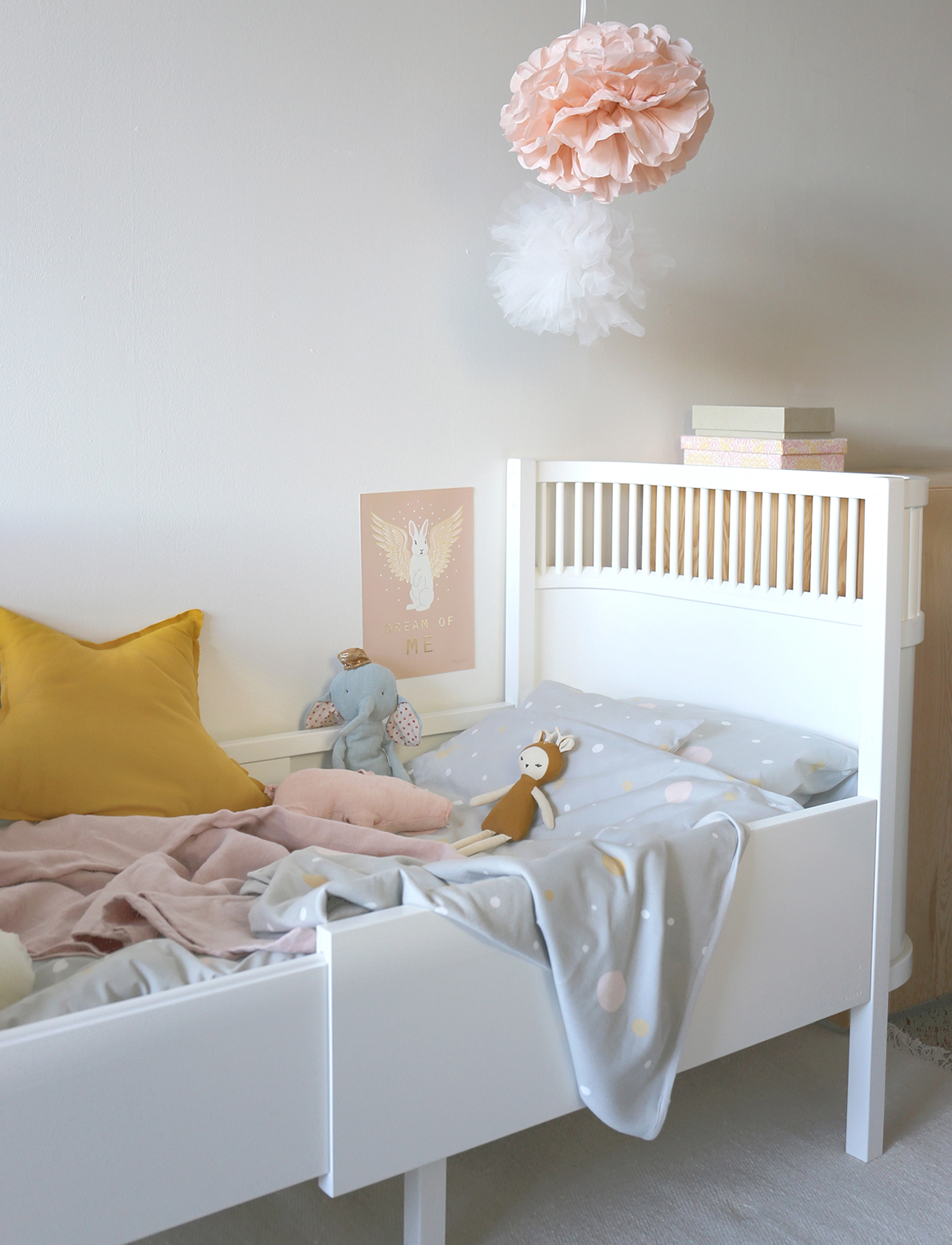 Majvillan - Confetti grey junior bed set 100x130 cm - gultas veļas komplekti - grey - 4
