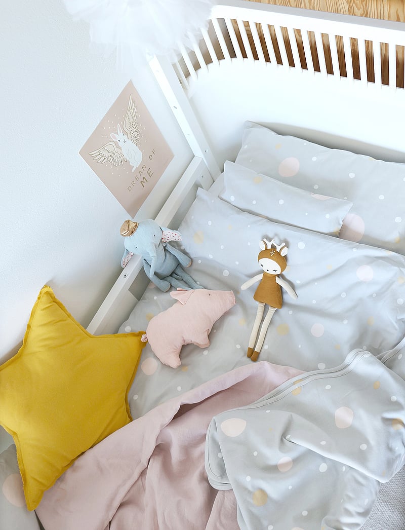 Majvillan - Confetti grey junior bed set 100x130 cm - voodiriiete komplektid - grey - 5
