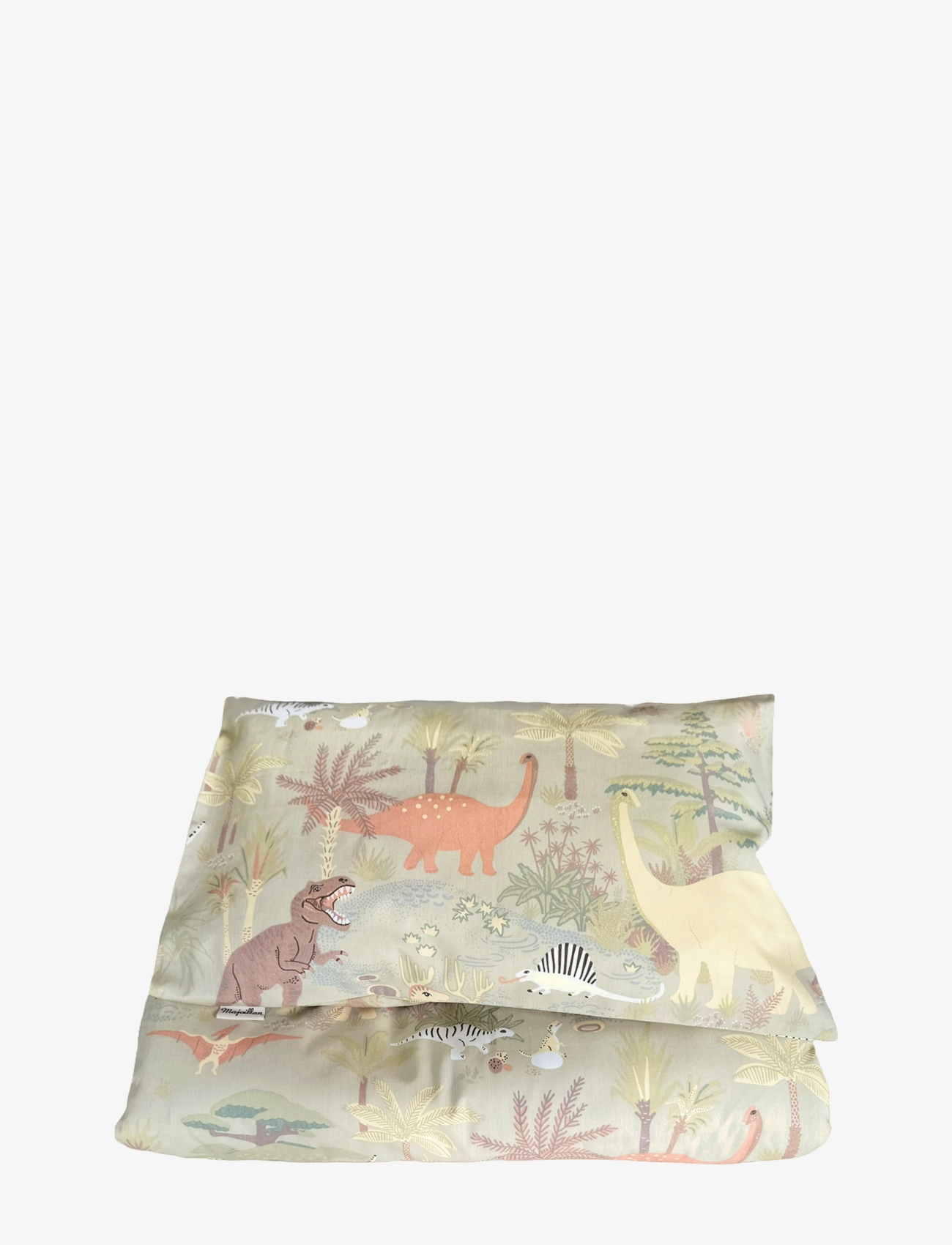 Majvillan Dinosaur Vibes Green Junior Bed Set 100X130 Cm, Bed Sæt, Grøn, Str: 100X130CM